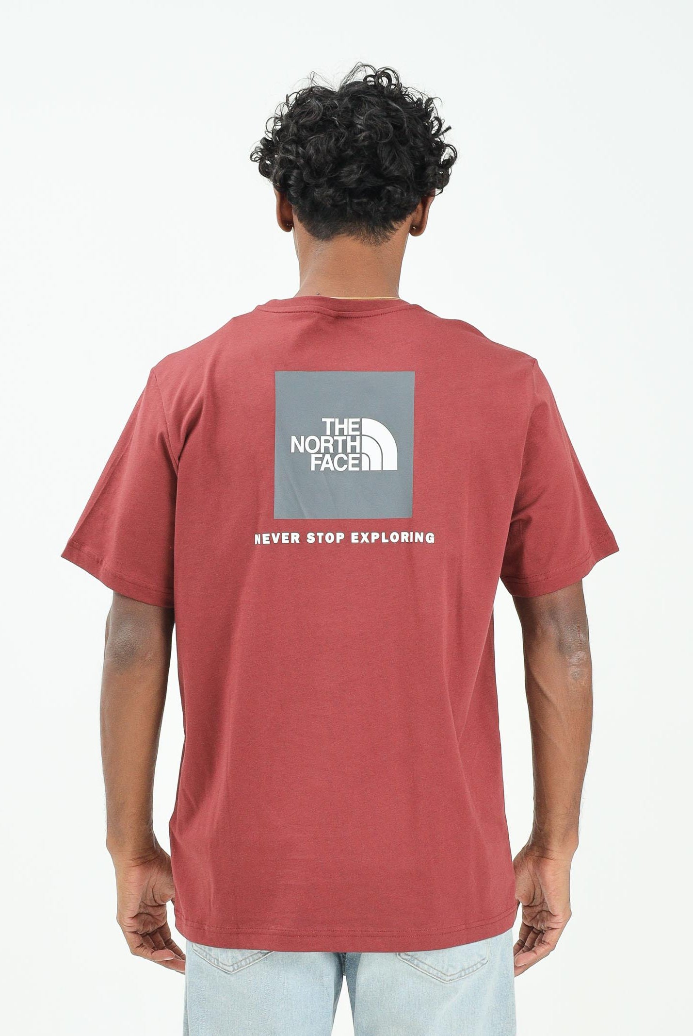THE NORTH FACE T-shirt a manica corta NSE Reflective Box bordeaux da uomo NF0A87NPDO31 . THE NORTH FACE