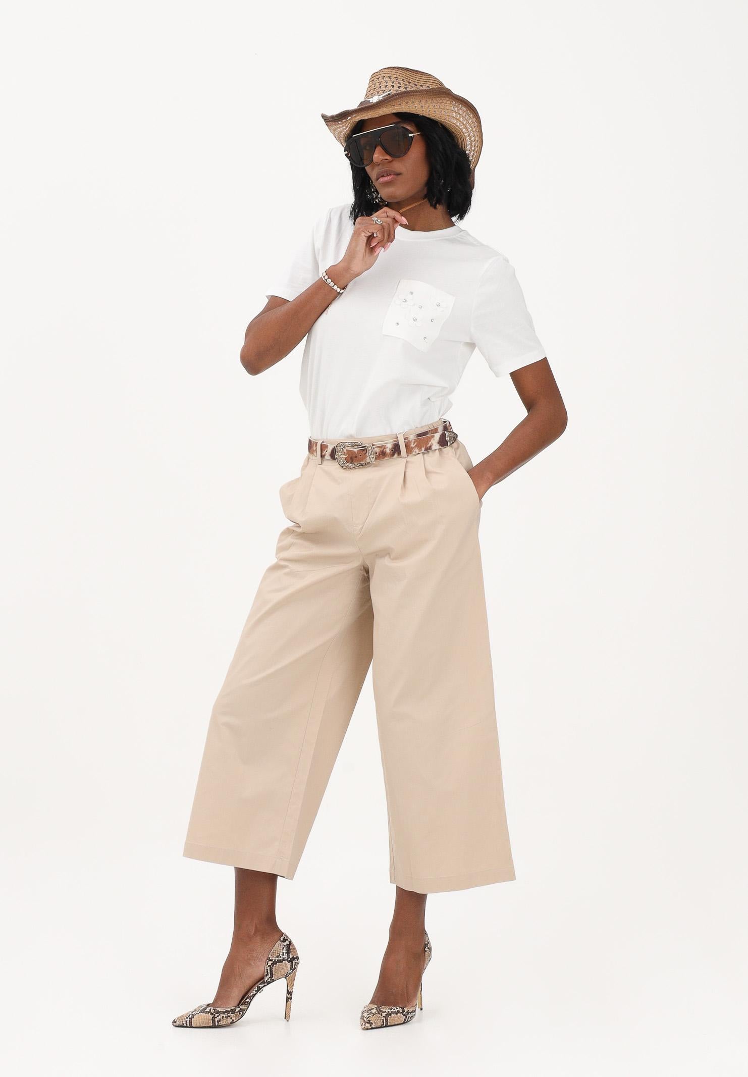 ONLY Pantalone cropped beige da donna 15370610 OXTA ONLY