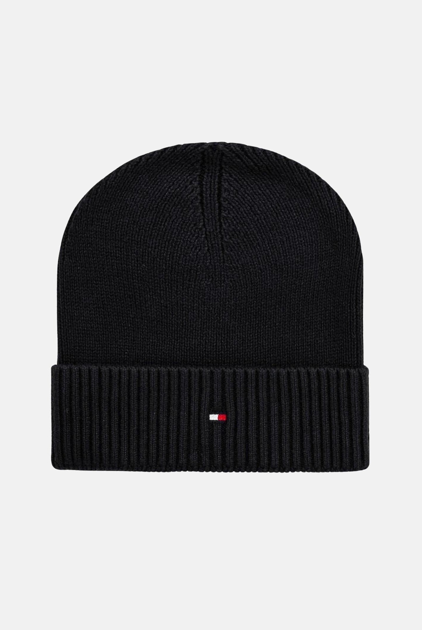 TOMMY HILFIGER Berretto nero per uomo e donna con logo AM0AM12796 BDS TOMMY HILFIGER