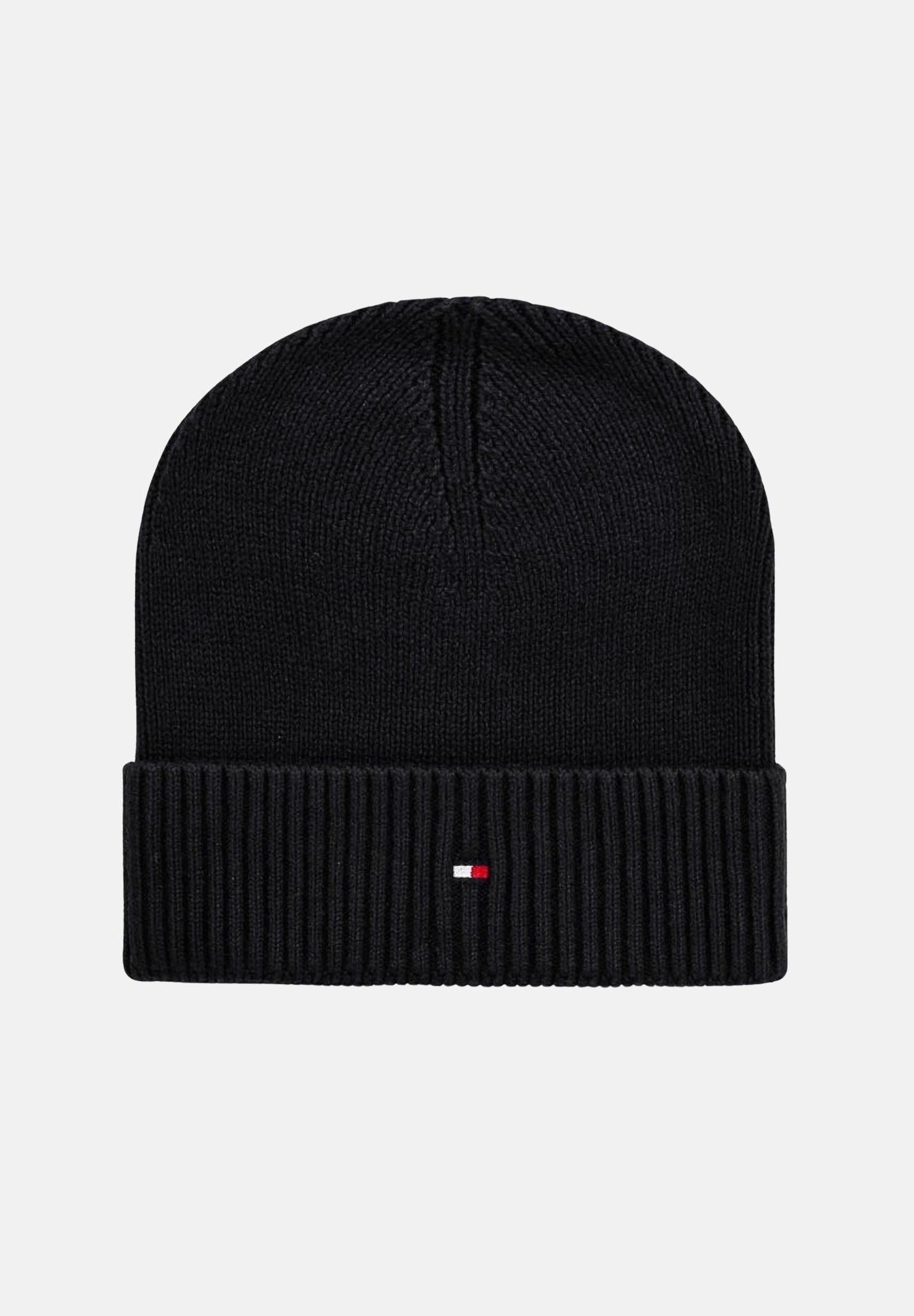 TOMMY HILFIGER Berretto nero per uomo e donna con logo AM0AM12796 BDS TOMMY HILFIGER