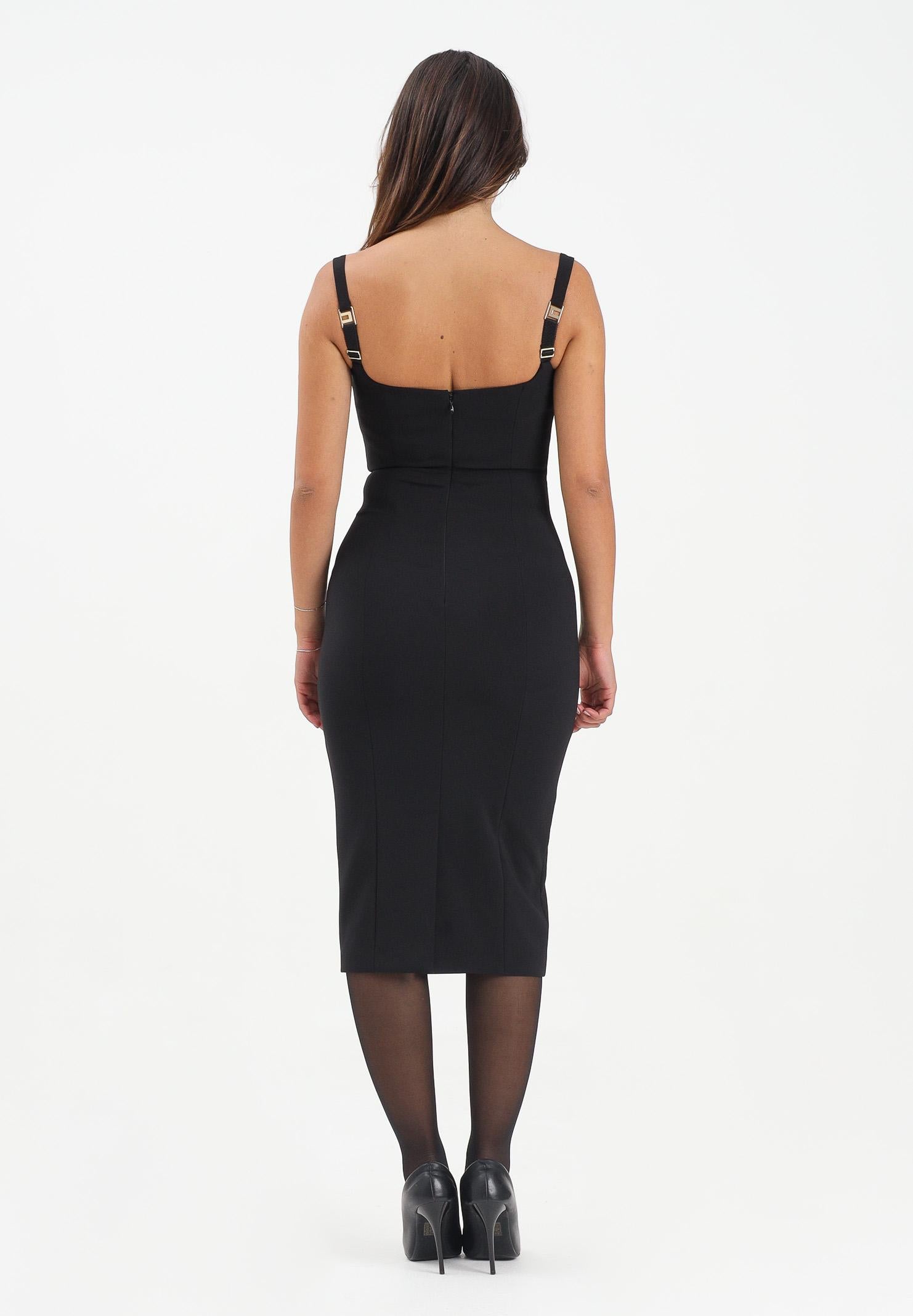 ELISABETTA FRANCHI Abito midi nero da donna con cristalli AB83557E2 110 ELISABETTA FRANCHI