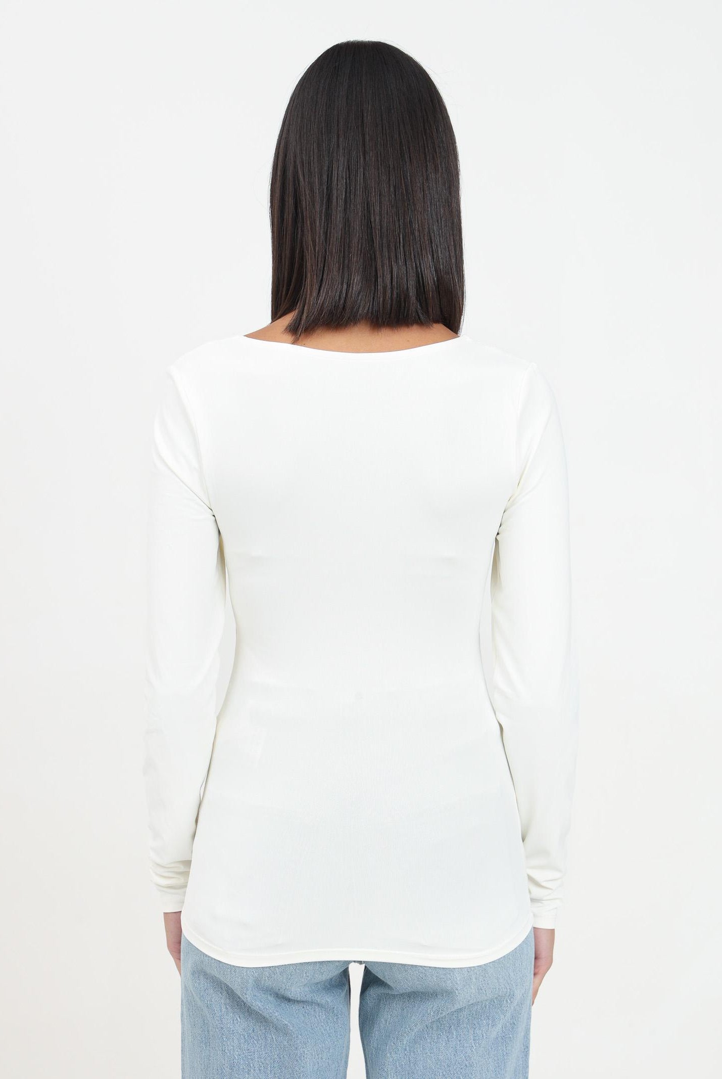 ONLY T-shirt a manica lunga panna da donna 15302647 CloudDancer ONLY