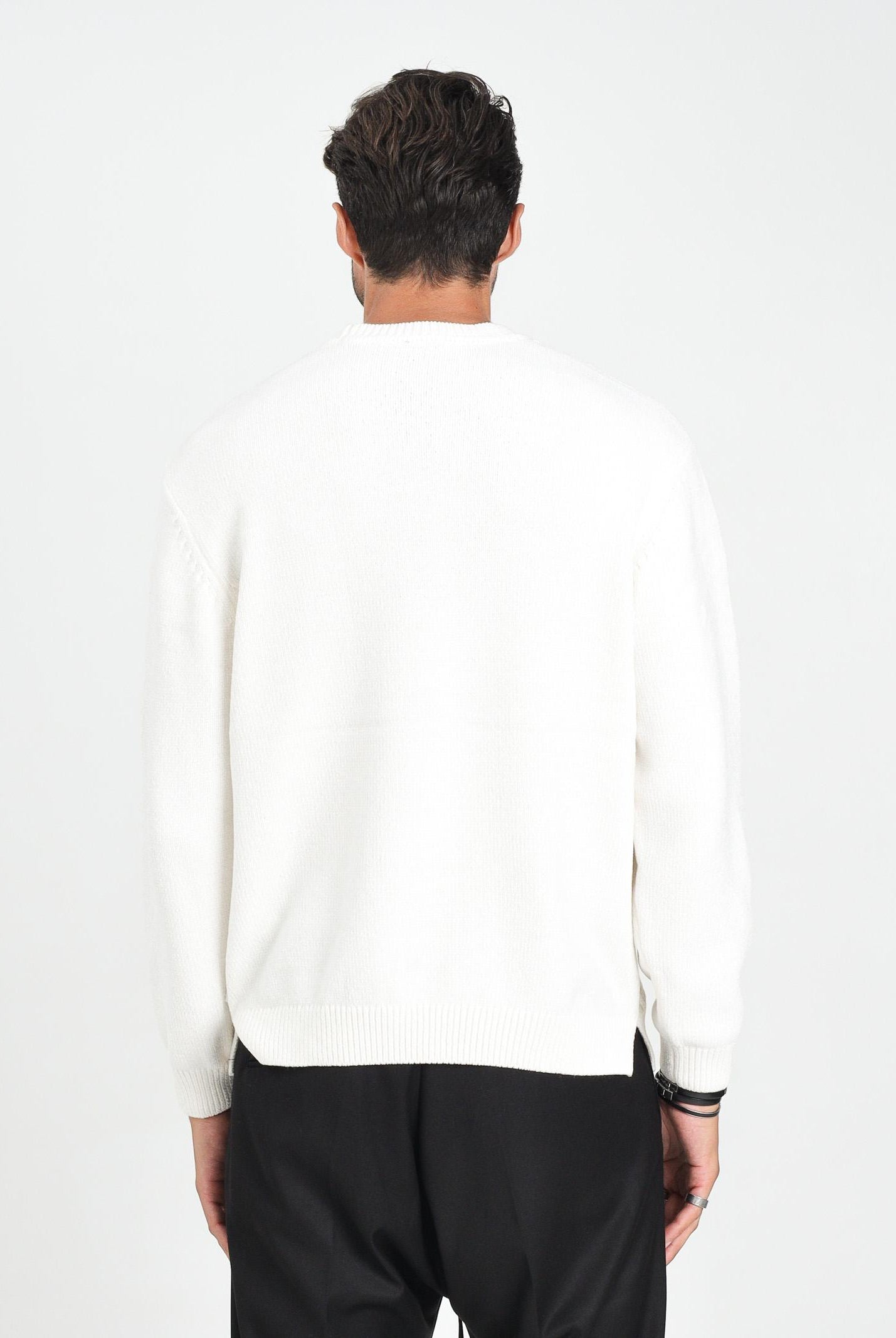 ARMANI EXCHANGE Maglioncino girocollo panna da uomo XM001331AF13776 U0009 ARMANI EXCHANGE