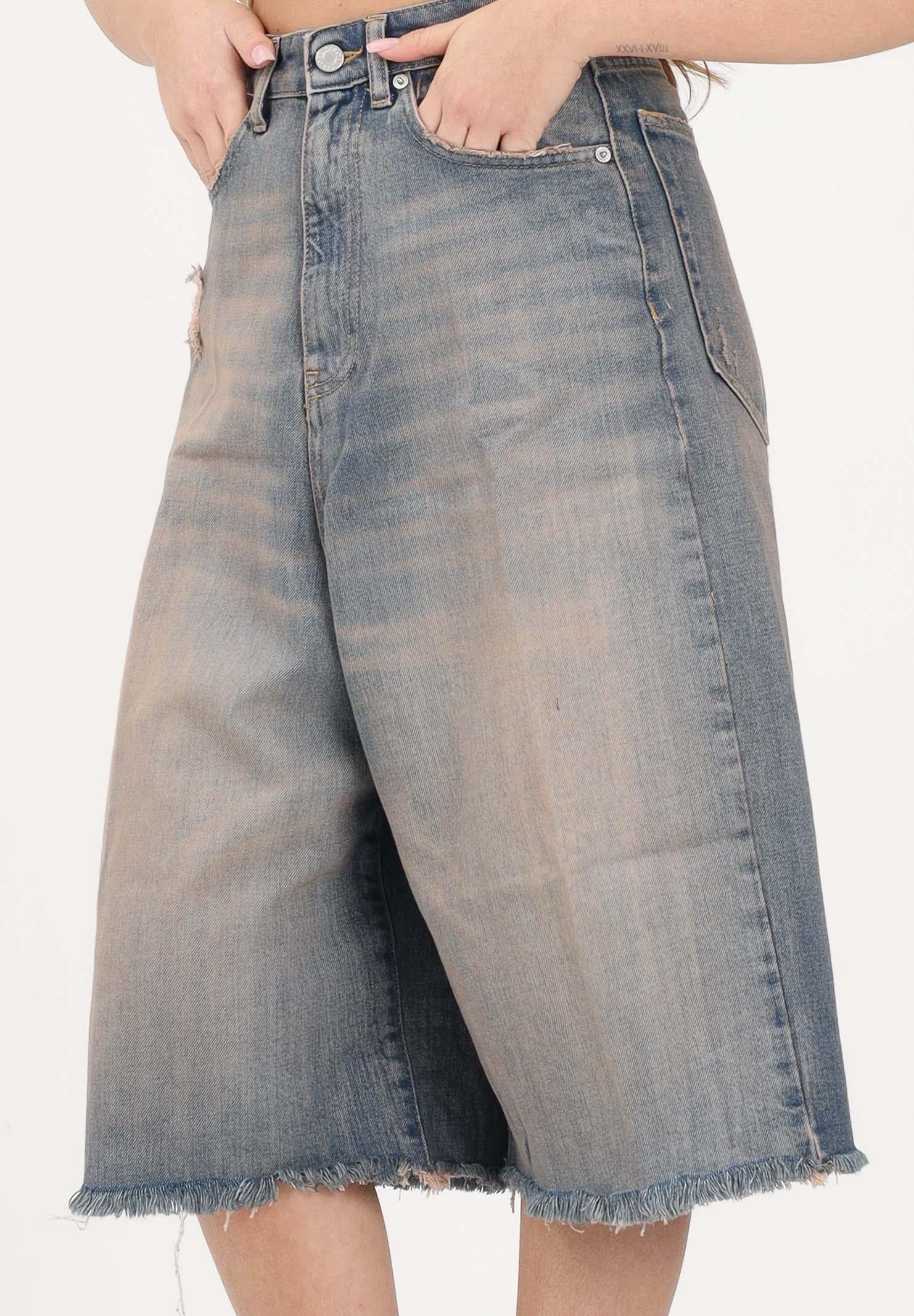 VICOLO Bermuda Carola in denim sabbiato da donna DAB5082 ADE VICOLO