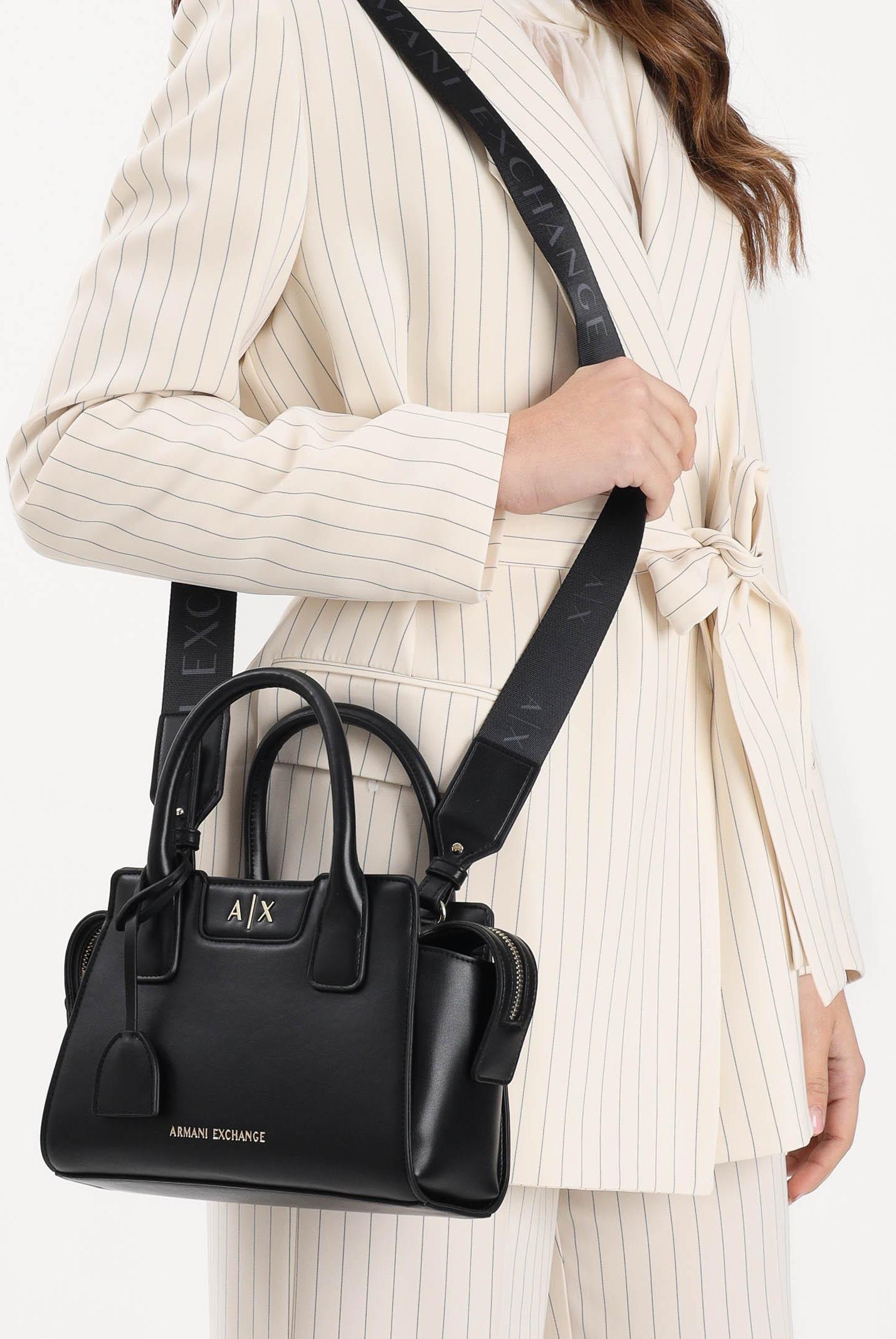 ARMANI EXCHANGE Borsa a mano nera da donna con logo XW002159AF19892 UC001 ARMANI EXCHANGE