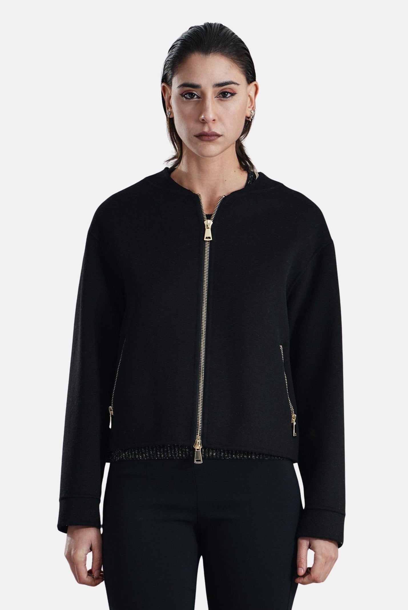 SIMONA CORSELLINI Bomber nero da donna A25CPGBV1001 V0003 SIMONA CORSELLINI