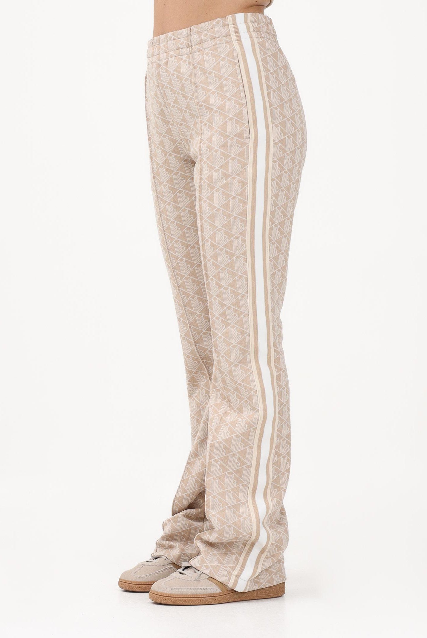 LACOSTE Pantalone sportivo beige da donna con motivo monogram XF9313 8GI LACOSTE