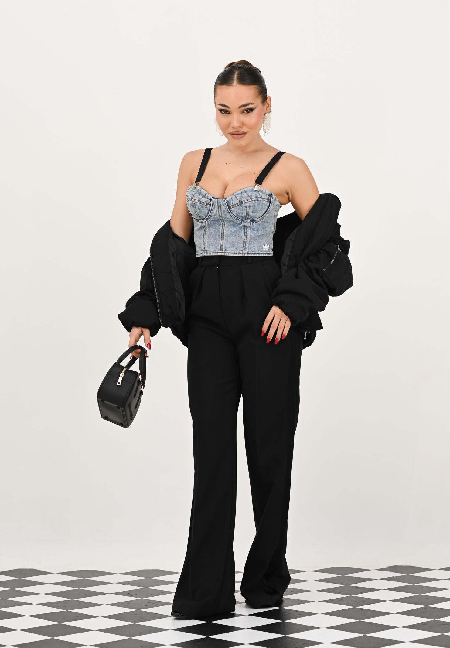 ADIDAS ORIGINALS Bustino adidas X Jeremy Scott Pride in denim chiaro da donna JW0825 . ADIDAS ORIGINALS