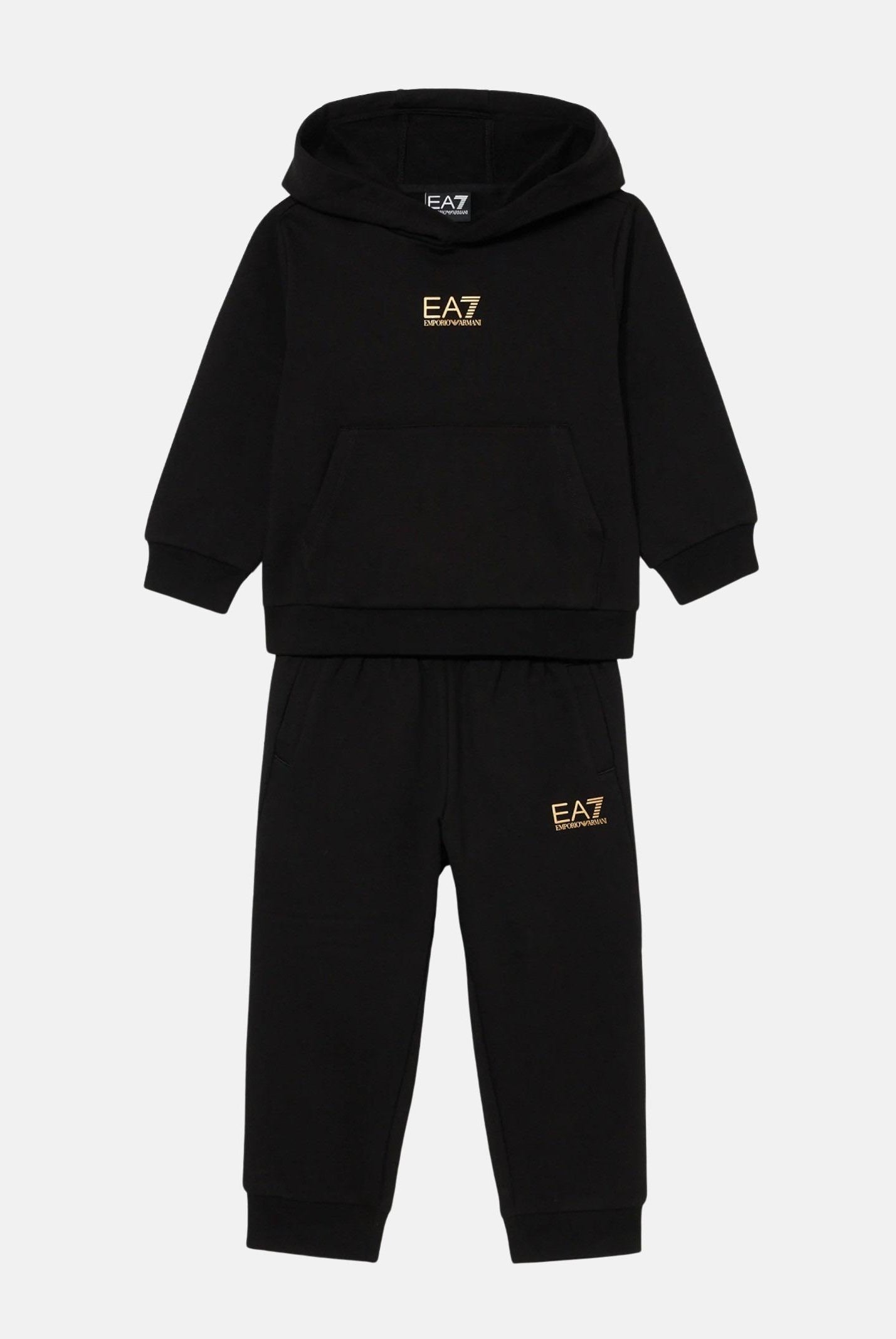 EA7 Tuta nera da bambino con stampa logo 7B000164AF10368 MC004 EA7