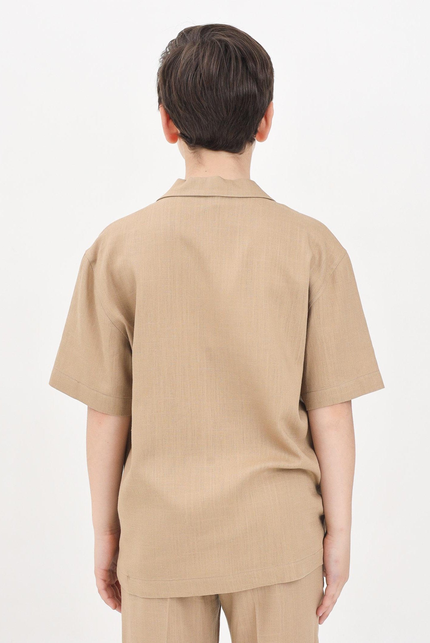 I'M BRIAN Camicia a manica corta beige da bambino CA3283J 0025 I'M BRIAN