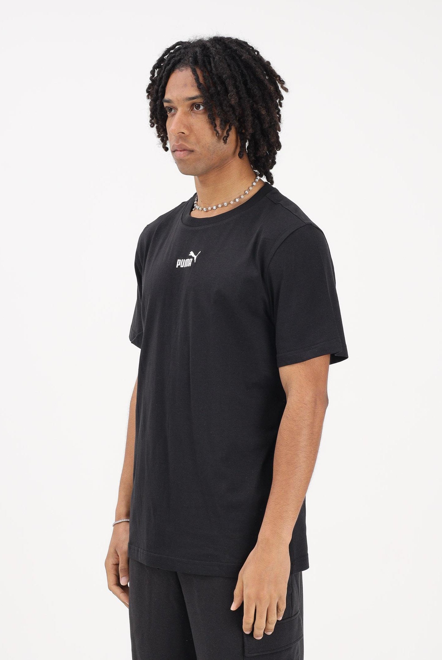 PUMA T-shirt a manica corta Essentials nera da uomo 692912 01 PUMA