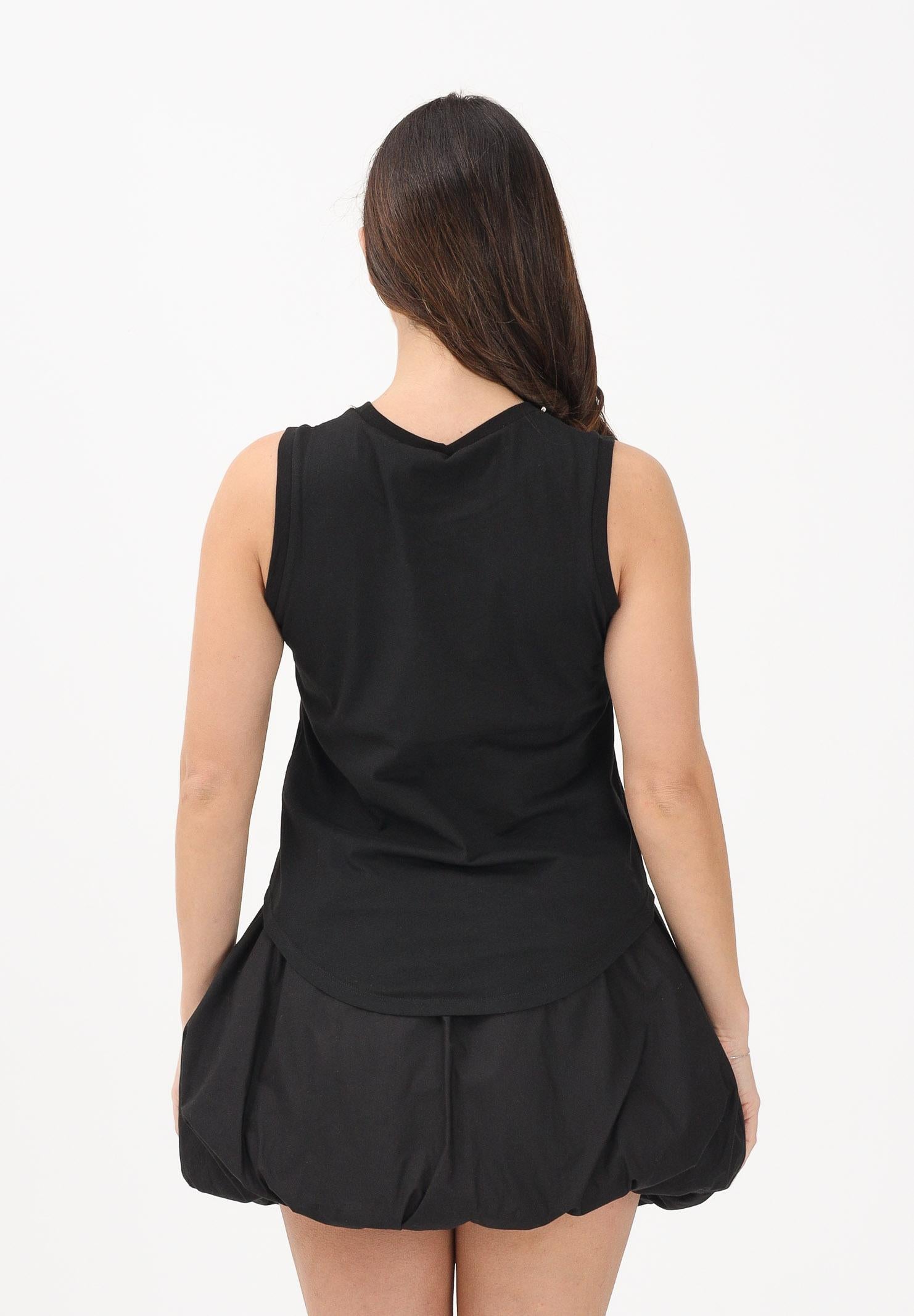 N21 Canotta nera per donna, ragazze e bambine con dettagli gioiello N210A5N0479 0N900 N21