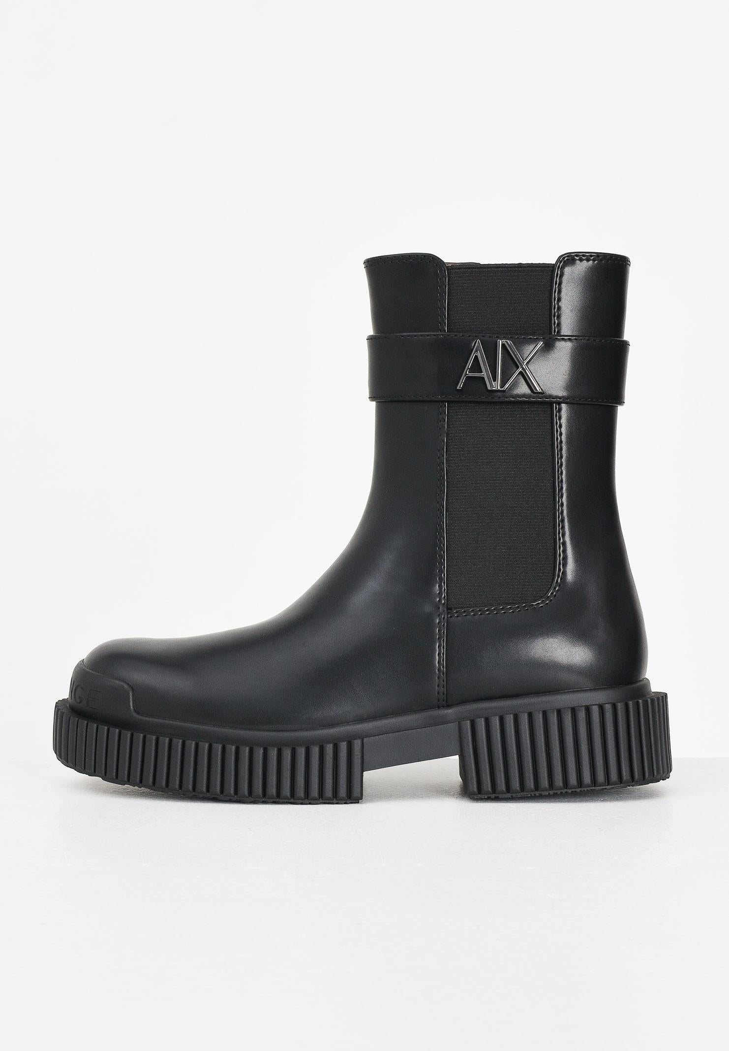 ARMANI EXCHANGE Stivali bassi neri da donna con logo A|X XW001634AF17474 UC001 ARMANI EXCHANGE