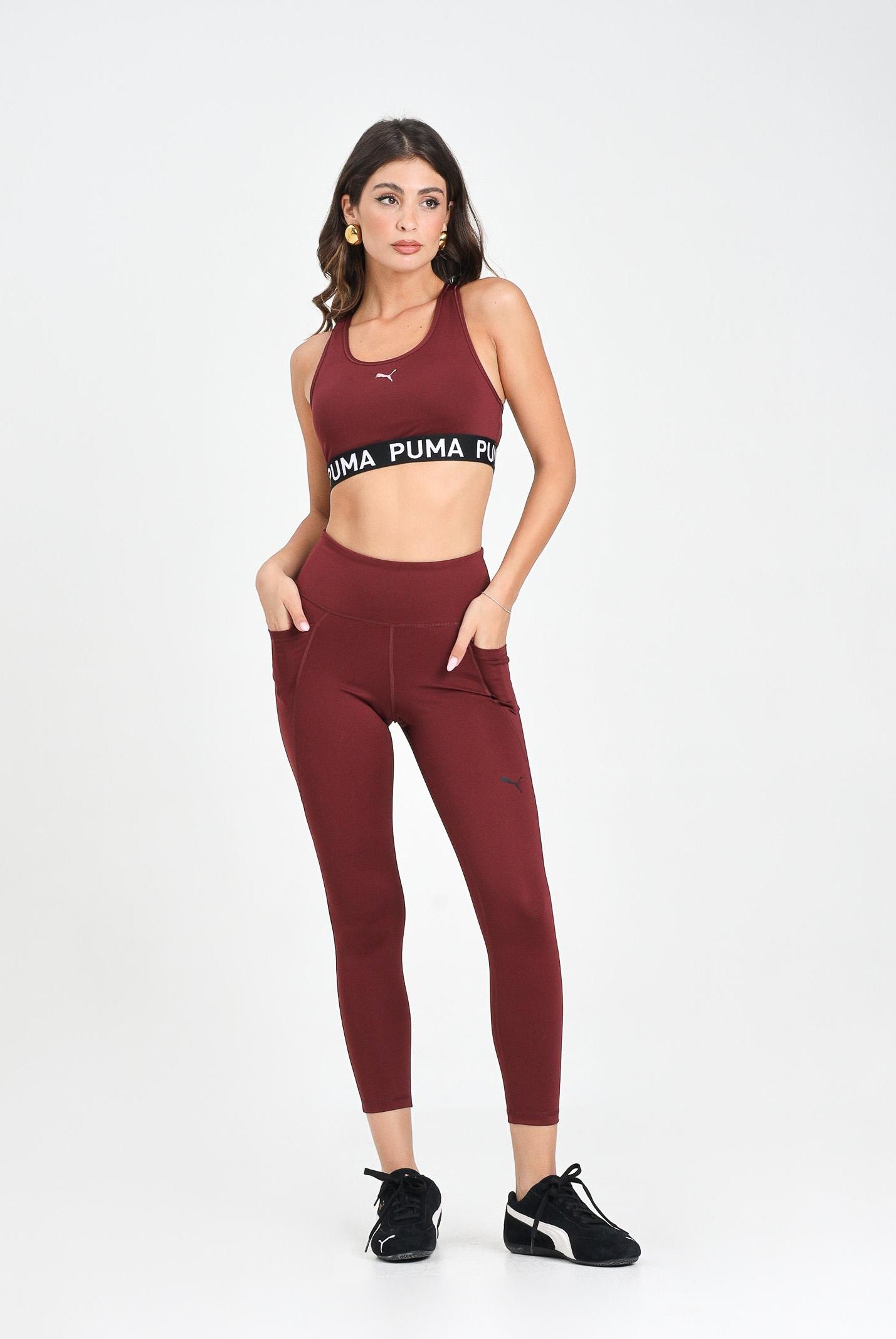 PUMA Leggings TAD ESSENTIALS 7/8 bordeaux da donna 525899 96 PUMA