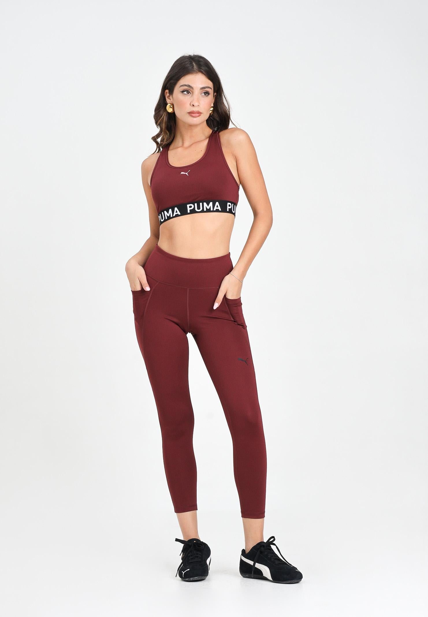 PUMA Leggings TAD ESSENTIALS 7/8 bordeaux da donna 525899 96 PUMA