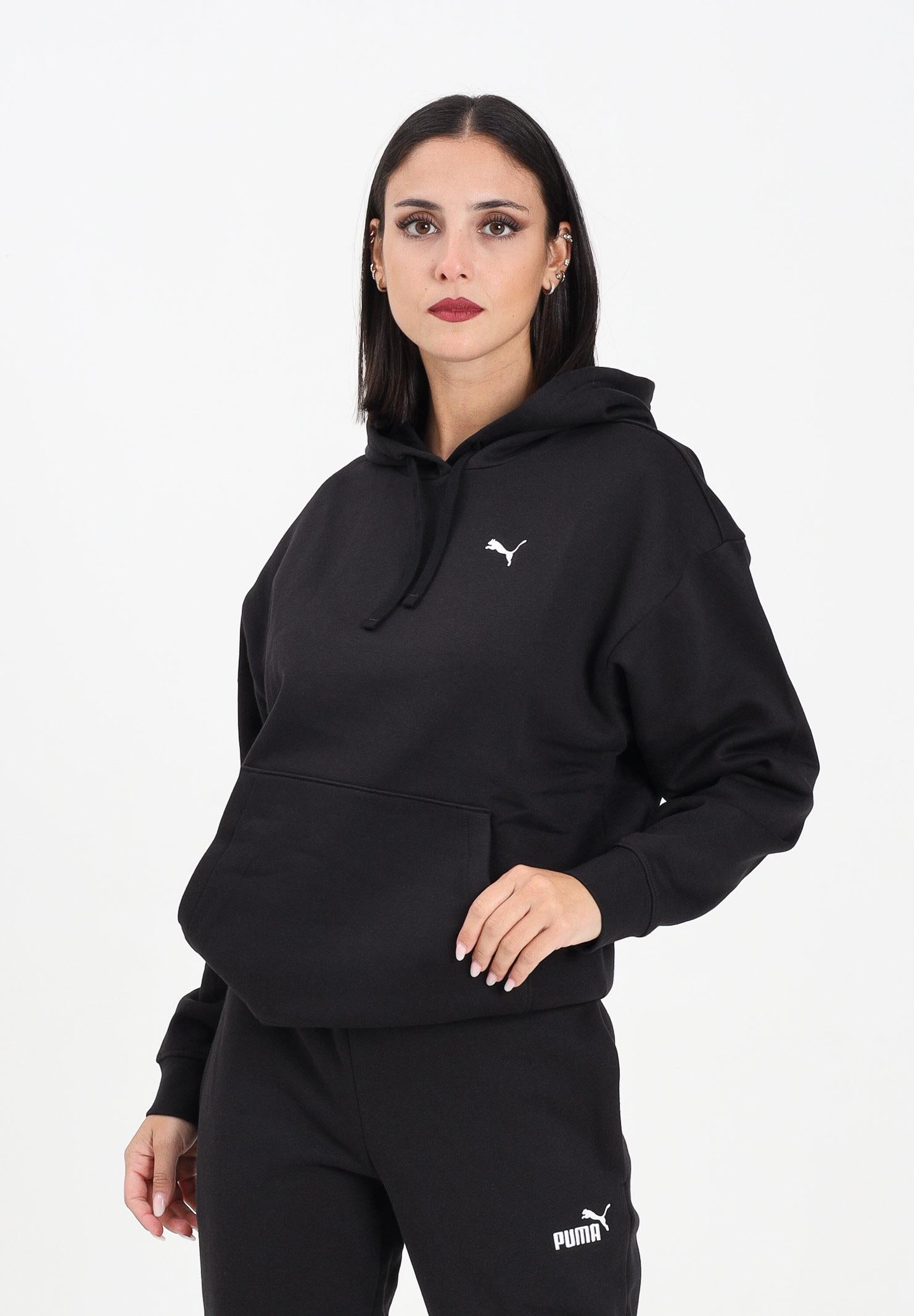PUMA Felpa con cappuccio ESS ELEVATED Comfort nera da donna 682384 01 PUMA