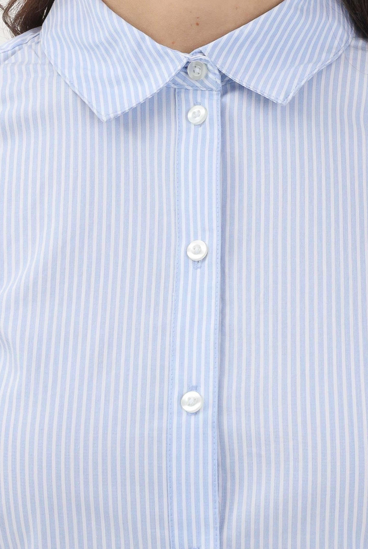 JDY Camicia a manica lunga da donna realizzata in tessuto azzurro chiaro con sottile motivo a righe 15149877 CABLWI JDY