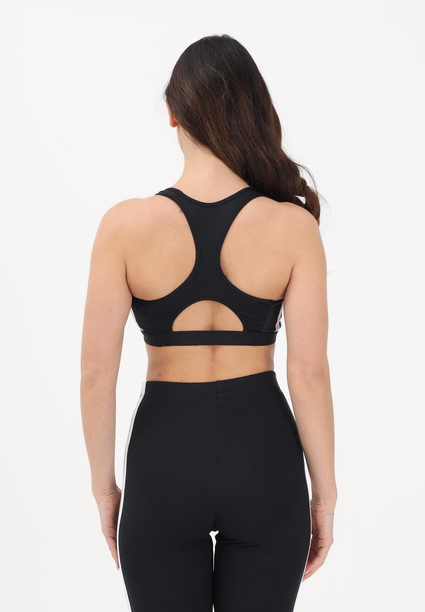 ADIDAS PERFORMANCE Top sportivo Optime Essentials Workout 3-Stripes Medium Support nero da donna KB4383 . ADIDAS PERFORMANCE