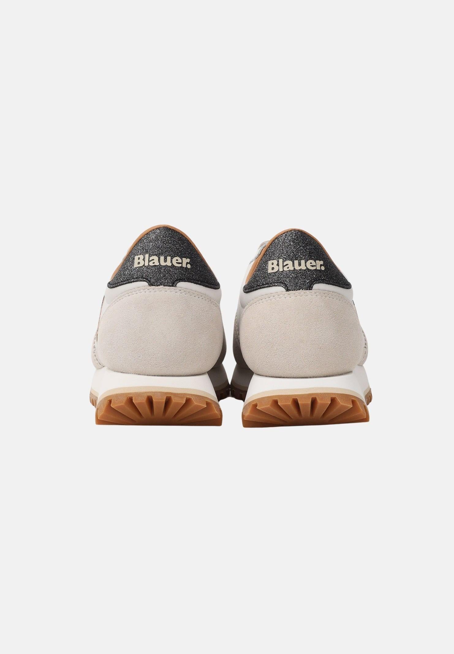BLAUER Sneakers bianche da donna con inserti a contrasto S6MILLEN03-SUP CRBL BLAUER
