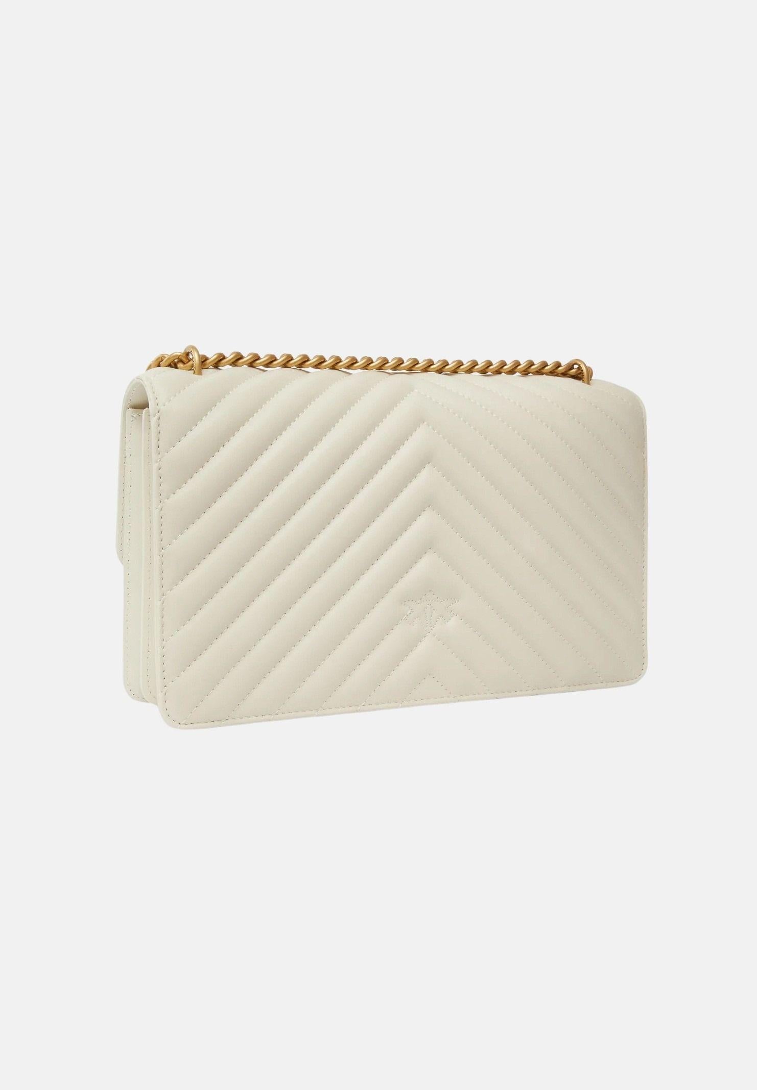 PINKO Borsa a tracolla Classic Love Bag One panna da donna 100941A0GK Z14Q PINKO