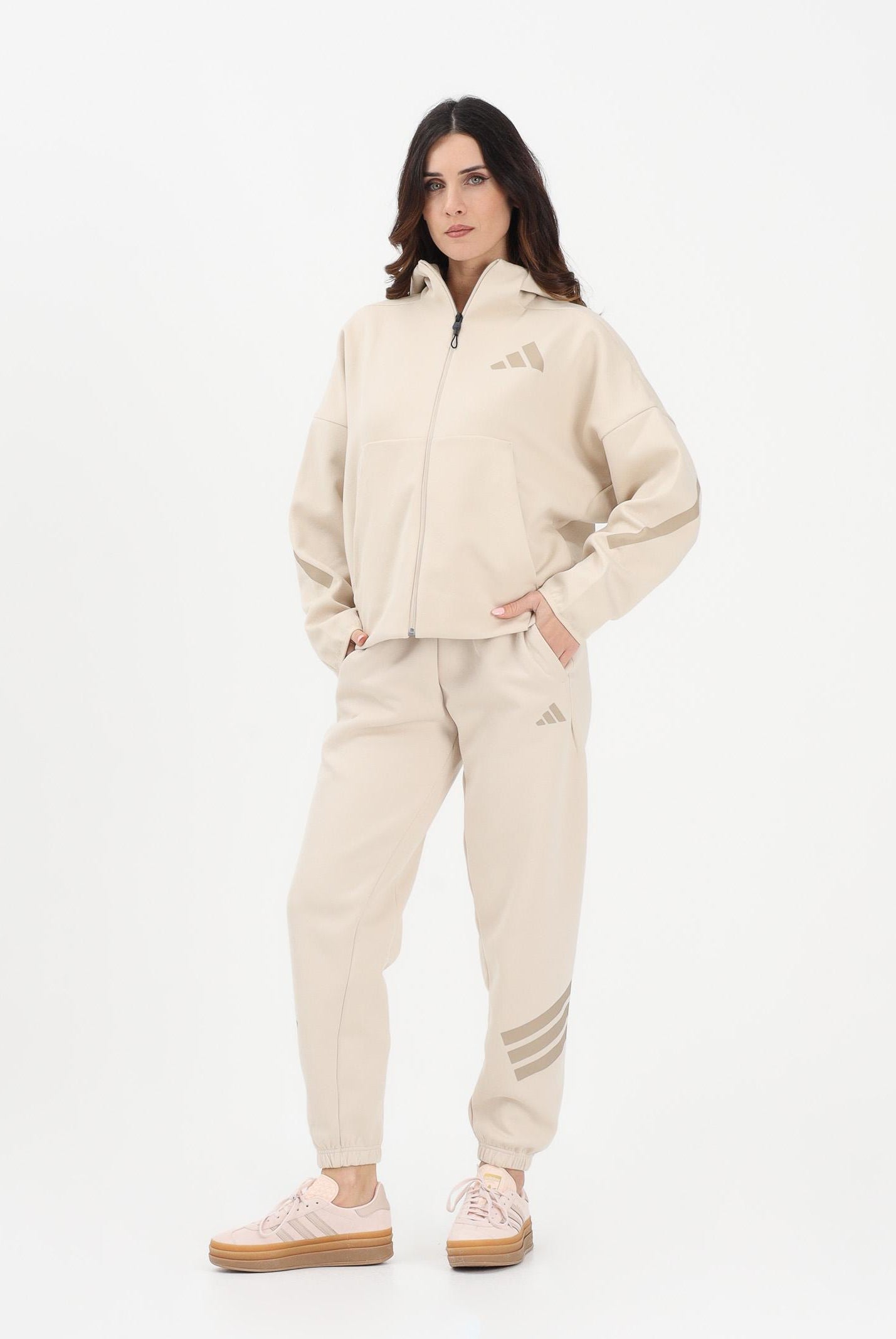 ADIDAS PERFORMANCE Pantalone sportivo Future Icons 3-Stripes beige da donna KD7676 . ADIDAS PERFORMANCE
