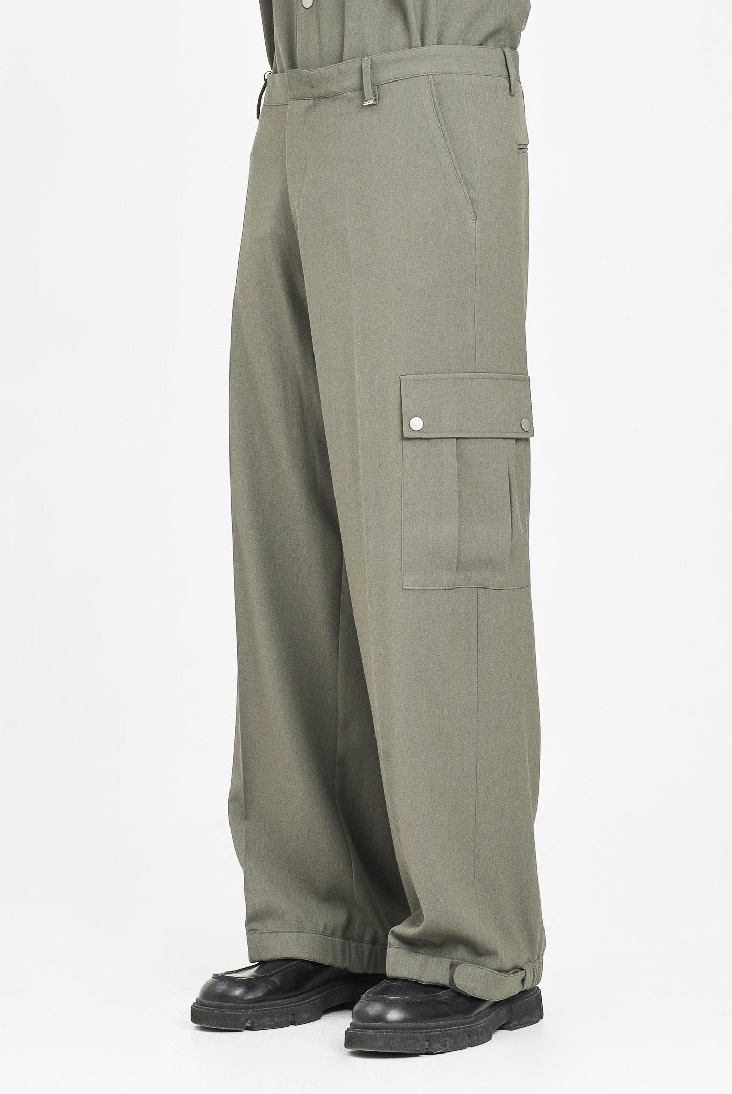 I'M BRIAN Pantalone cargo verde militare da uomo PA3494 013 I'M BRIAN
