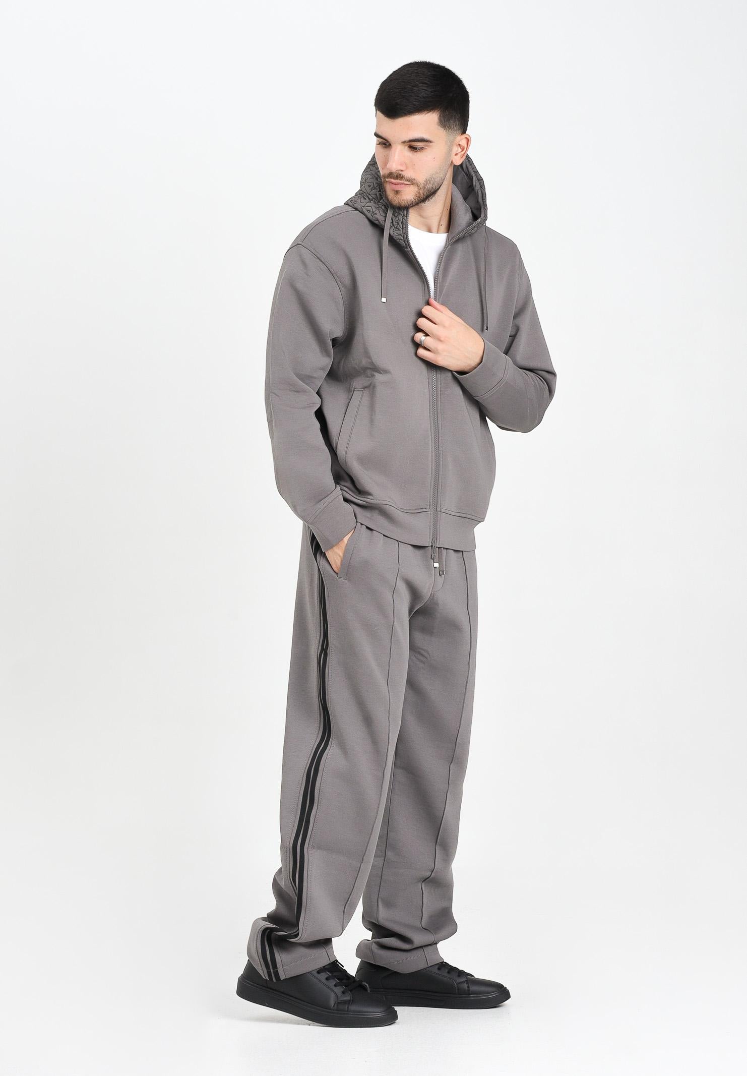ARMANI EXCHANGE Pantalone sportivo grigio da uomo con banda logata laterale XM001362AF10818 U8092 ARMANI EXCHANGE
