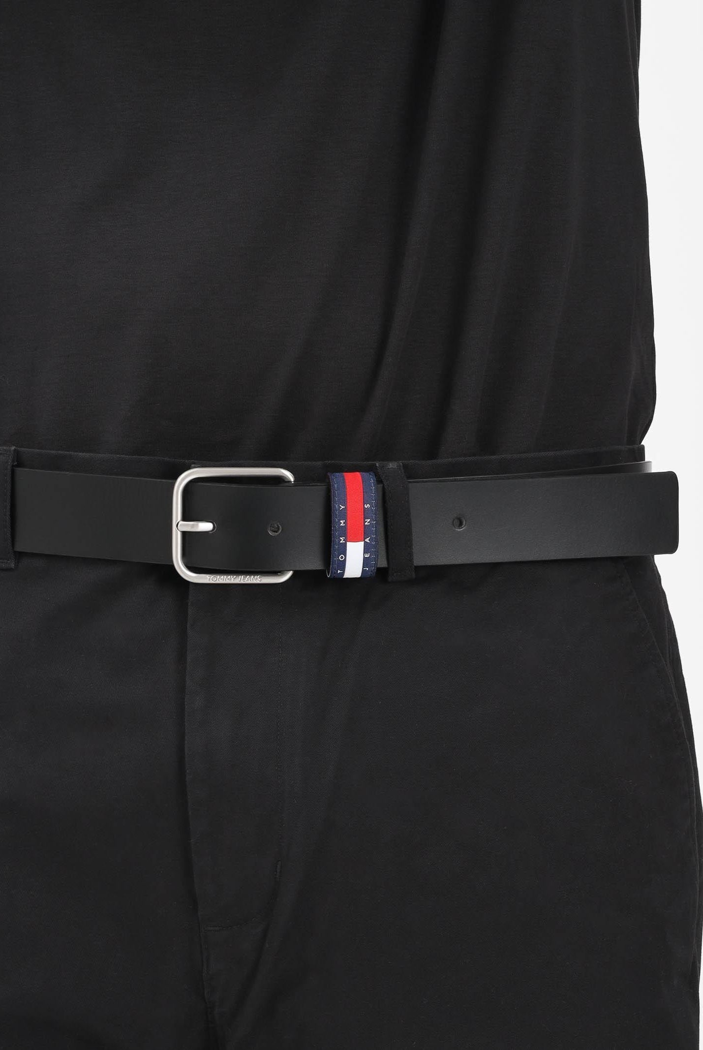 TOMMY JEANS Cintura Ryan nera da uomo AM0AM13688 BDS TOMMY JEANS