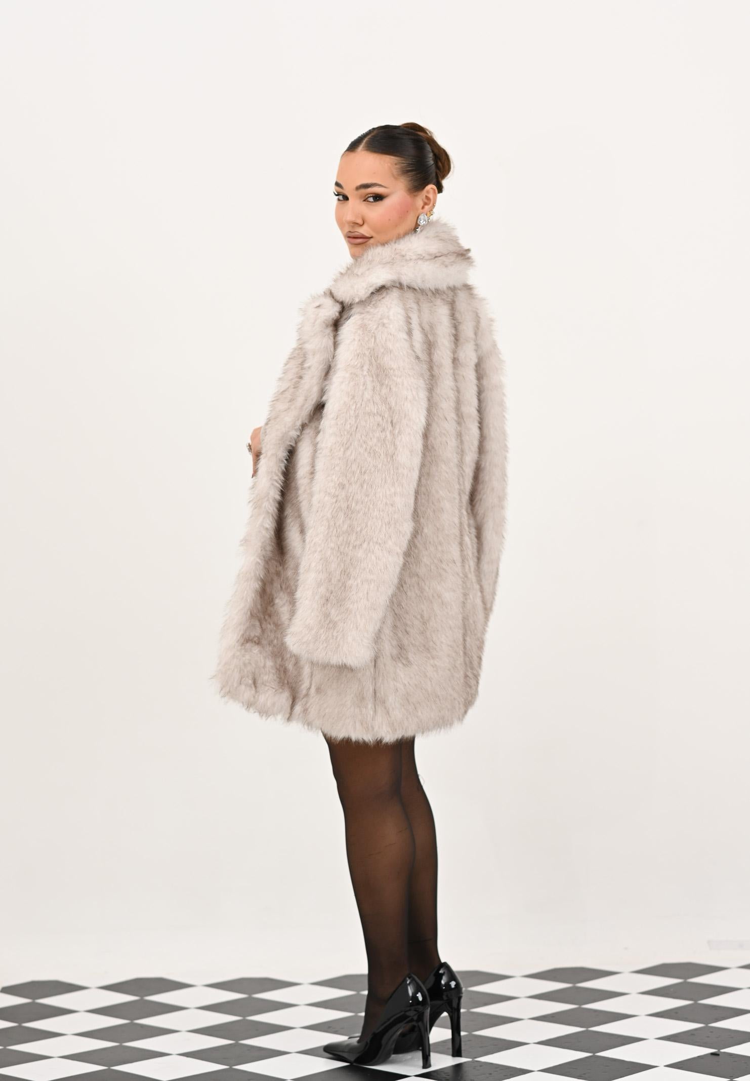 ONLY Pelliccia sintetica beige da donna 15348976 PumiceStone ONLY