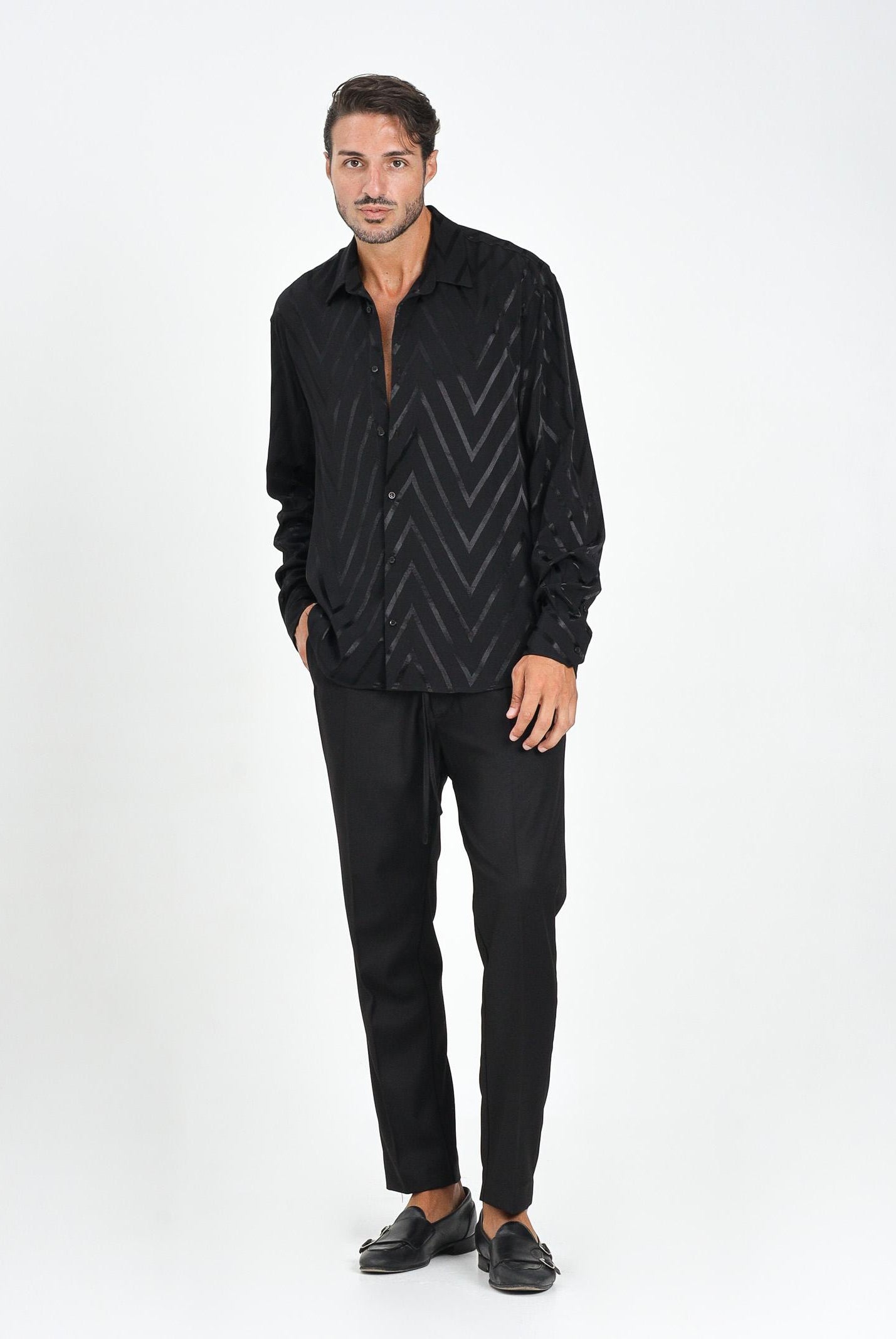 I'M BRIAN Pantalone elegante nero da uomo PA3484 009 I'M BRIAN