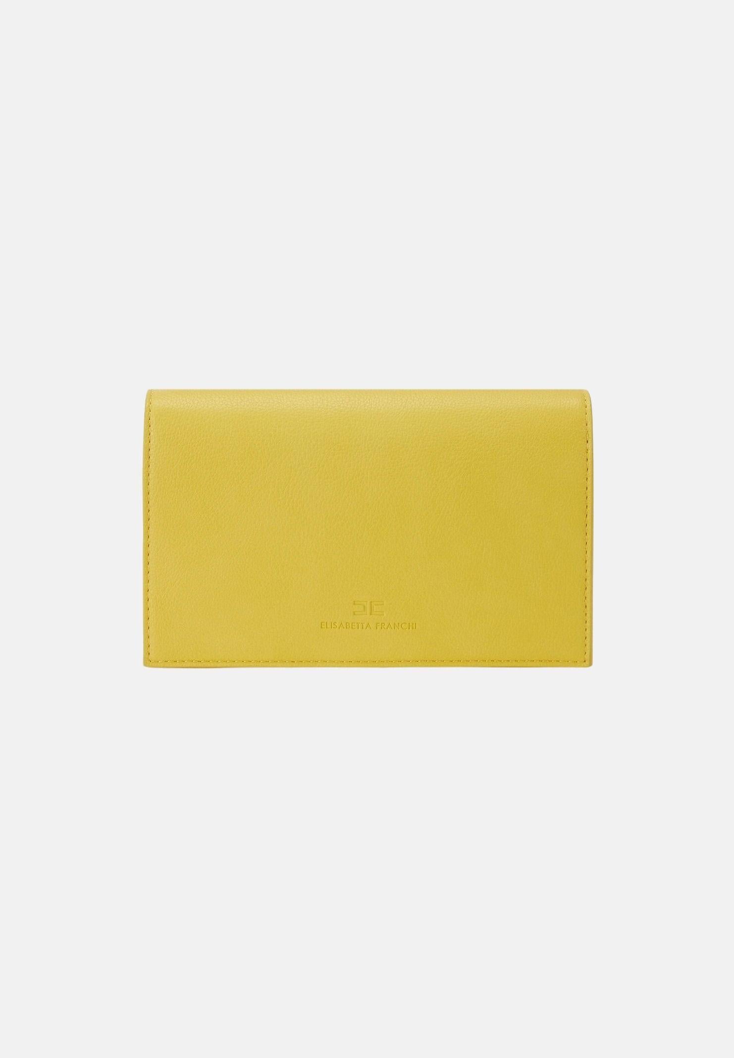 ELISABETTA FRANCHI Pochette gialla da donna con logo BS40A61E2 EV4 ELISABETTA FRANCHI
