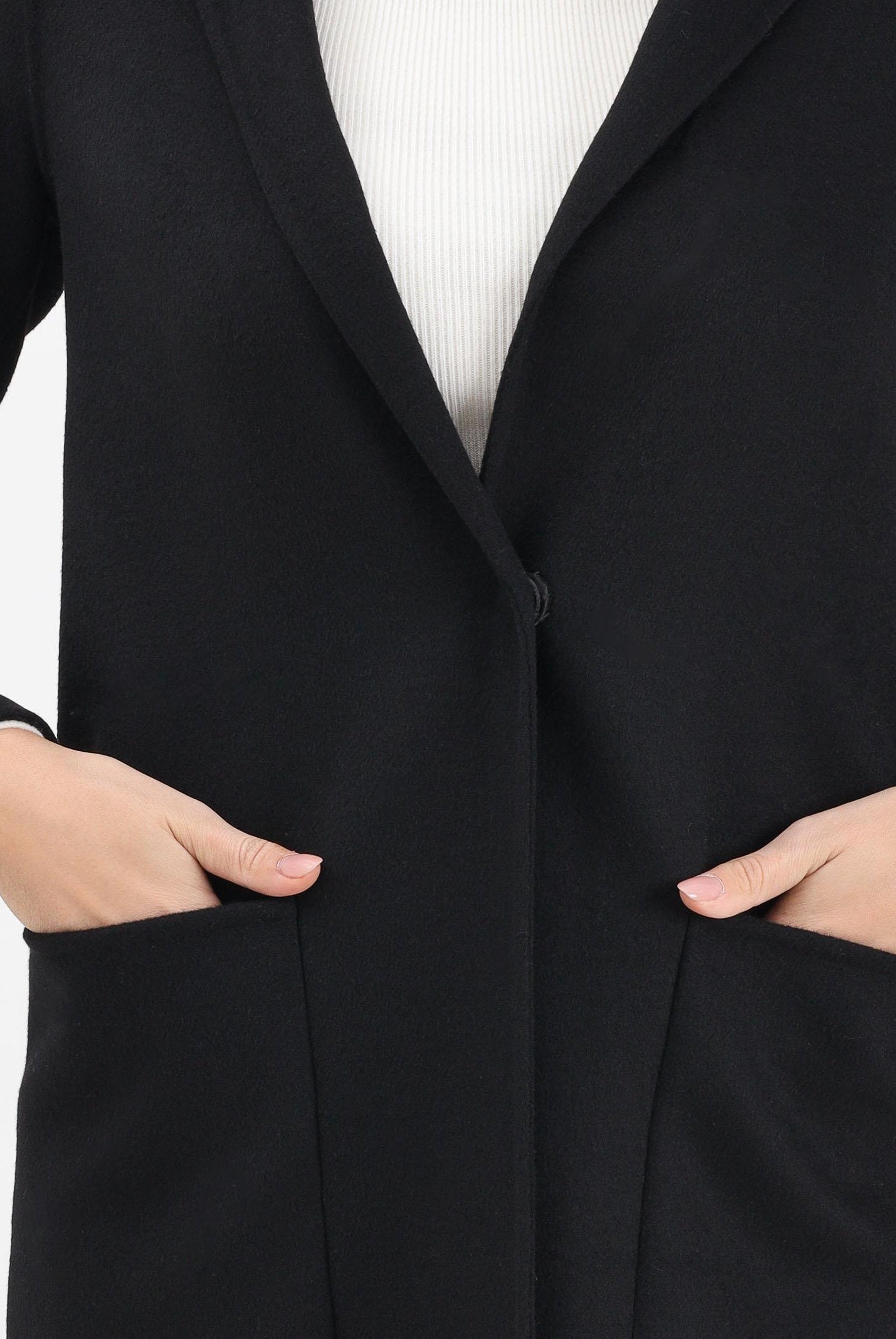 VICOLO Cappotto lungo nero da donna TF0002 A99 VICOLO