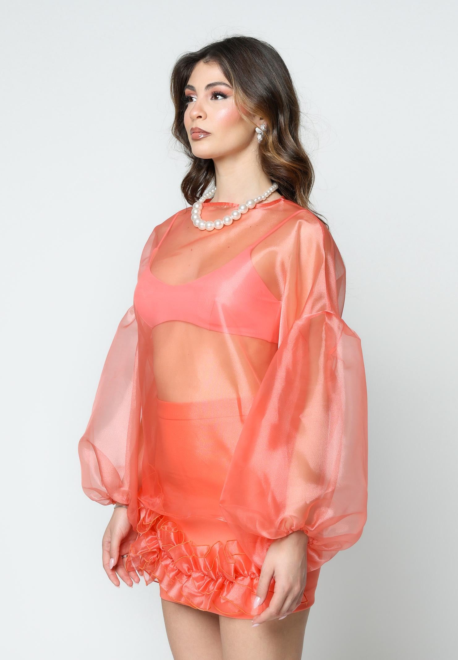 SANTAS Blusa LEMON PIE corallo da donna PV25015 CORALLO SANTAS