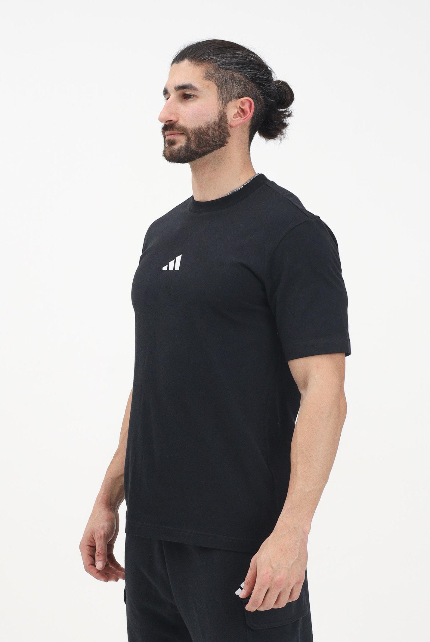 ADIDAS PERFORMANCE T-shirt a manica corta Essentials Small Logo Single Jersey nera da uomo JE9024 . ADIDAS PERFORMANCE