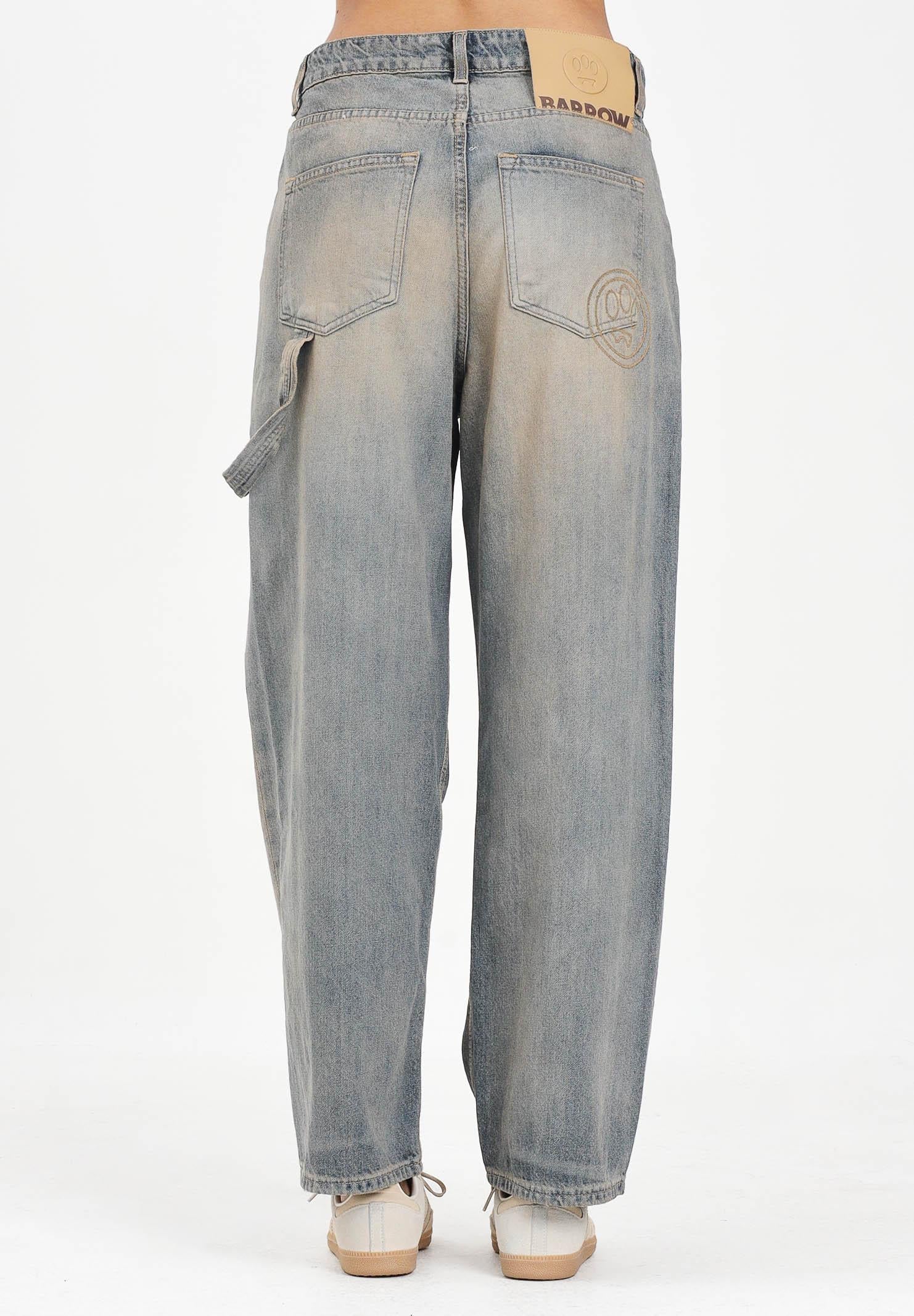 BARROW Jeans cargo in denim vintage per uomo e donna F5BWUADP021 400 BARROW