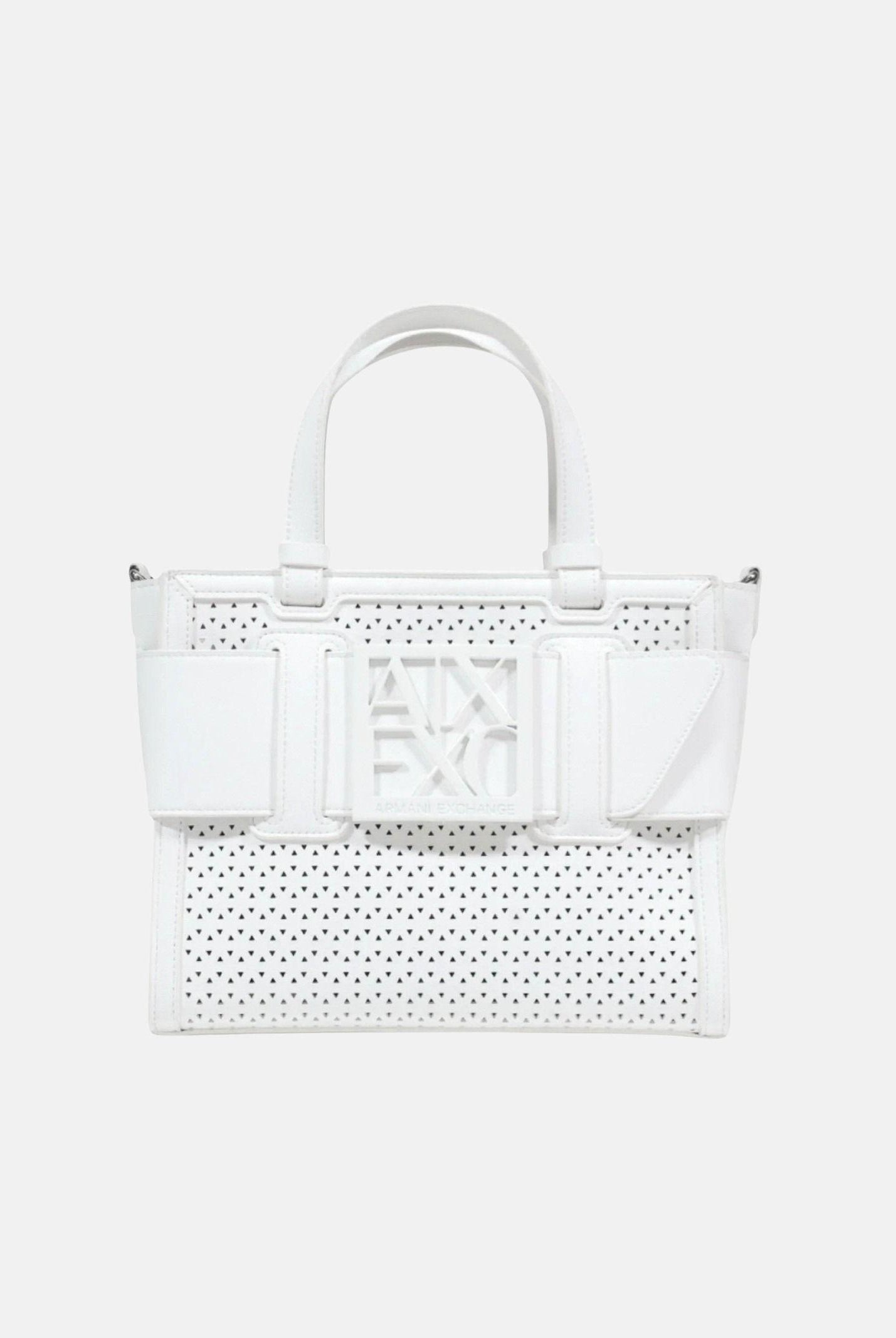 ARMANI EXCHANGE Borsa a mano bianca da donna con fibbia logo XW000392AF22626 U0011 ARMANI EXCHANGE
