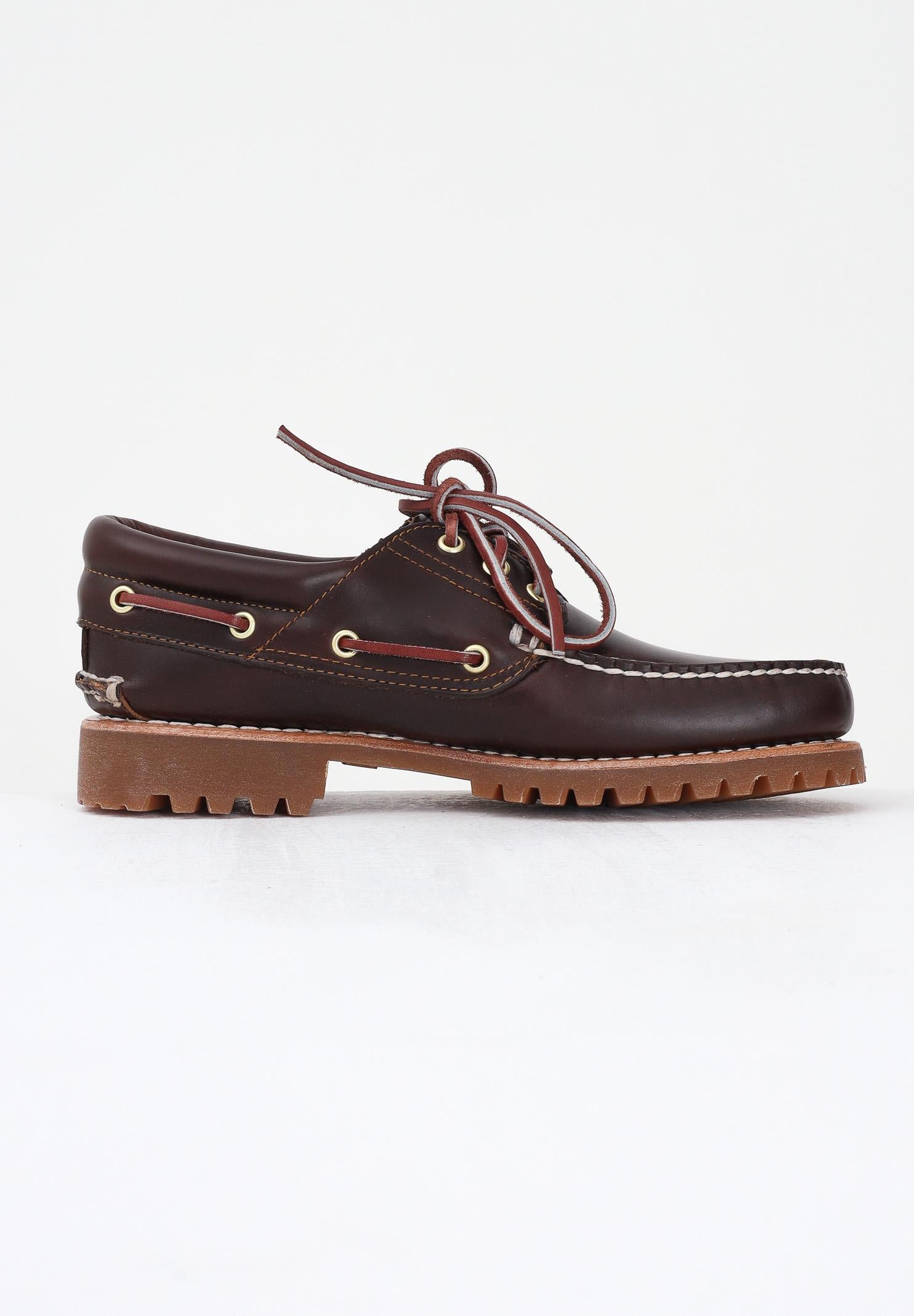 TIMBERLAND Mocassini Timberland® Authentic 3-Eye Lug Handsewn marroni da uomo TB0300032141 TIMBERLAND
