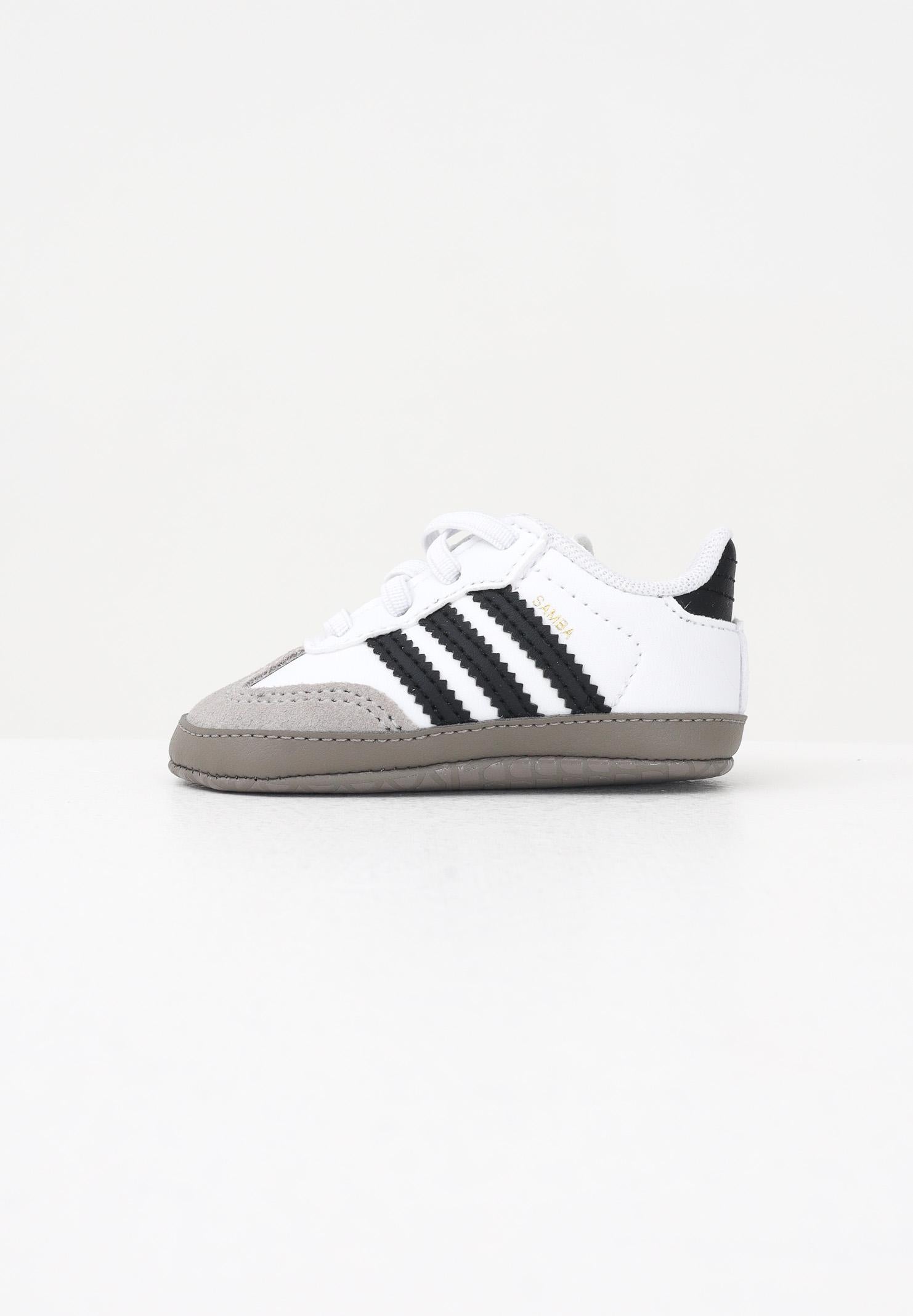 ADIDAS ORIGINALS Scarpe da culla Samba bianche e nere da neonato JI2758 ADIDAS ORIGINALS
