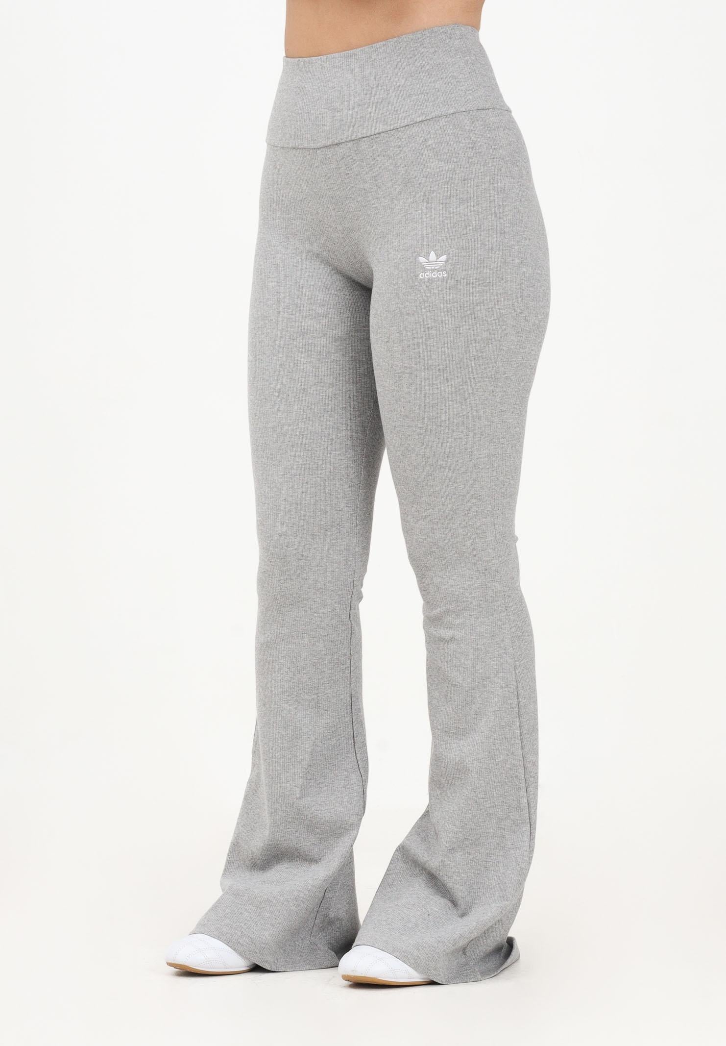 ADIDAS ORIGINALS Leggings Essentials Rib Flared grigio da donna IY9674 . ADIDAS ORIGINALS