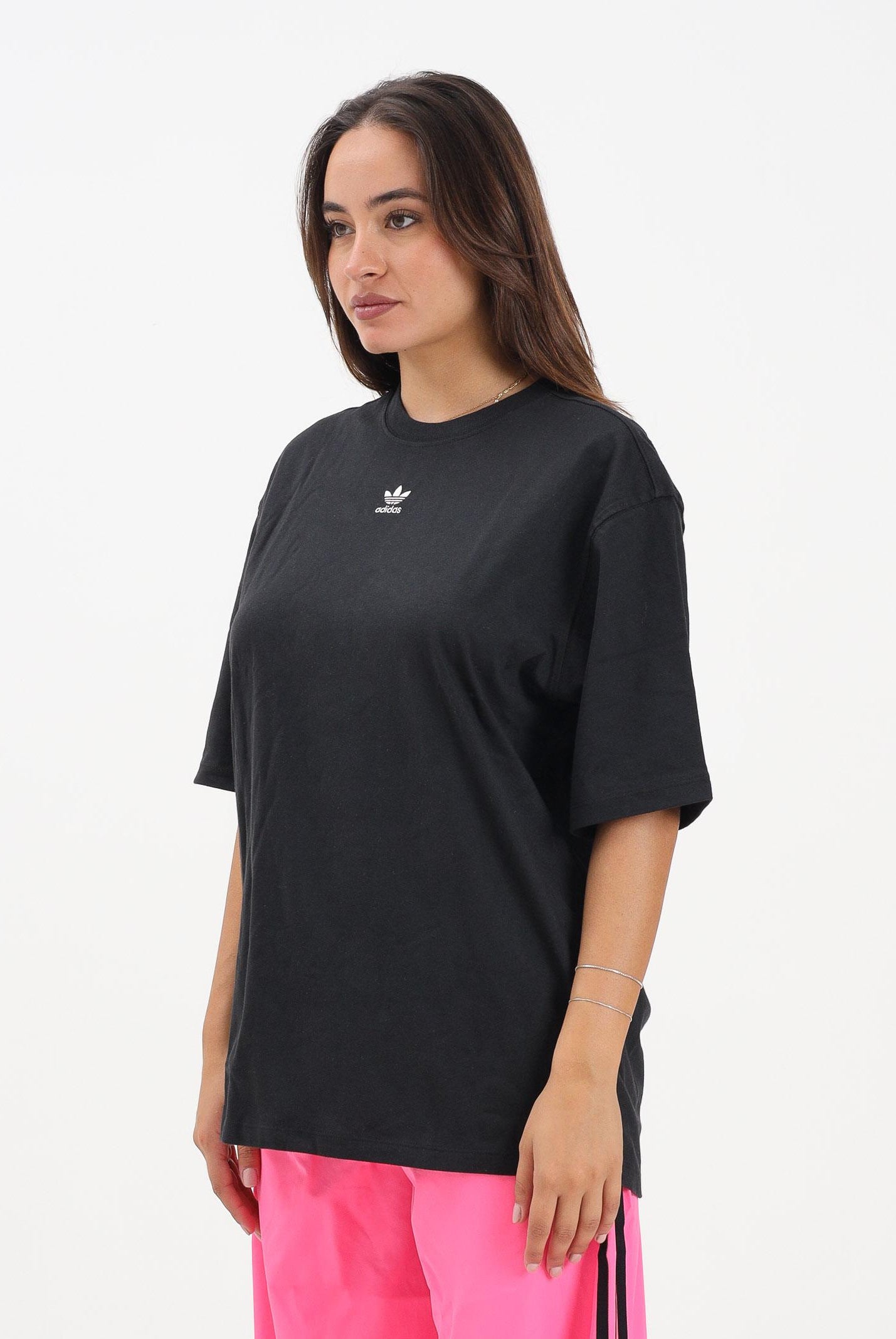 ADIDAS ORIGINALS T-shirt a manica corta Essentials Boyfriend nera da donna IY7321 ADIDAS ORIGINALS