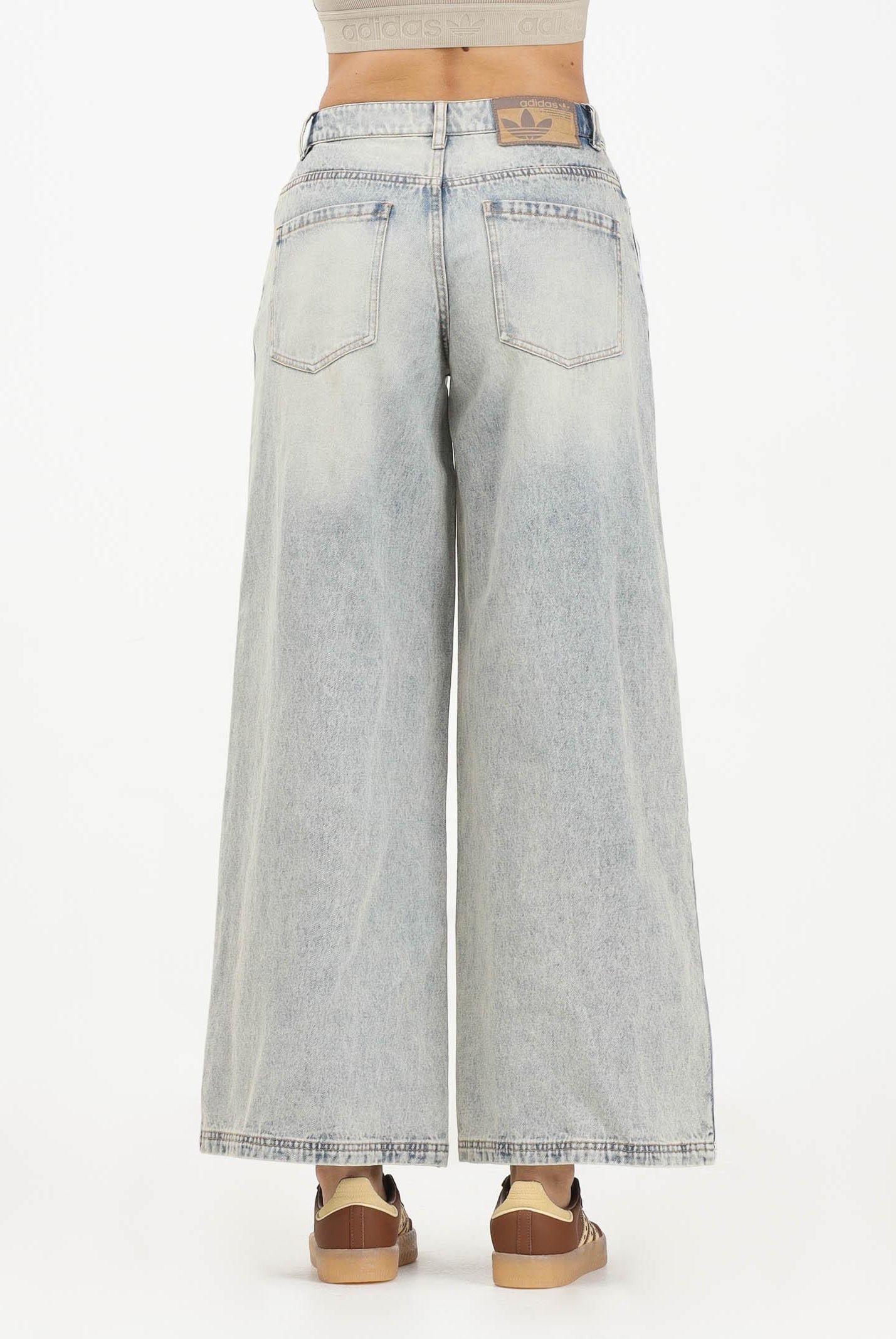 ADIDAS ORIGINALS Jeans LOOSE DENIM DESTRESSED in denim chiaro da donna KE3301 ADIDAS ORIGINALS