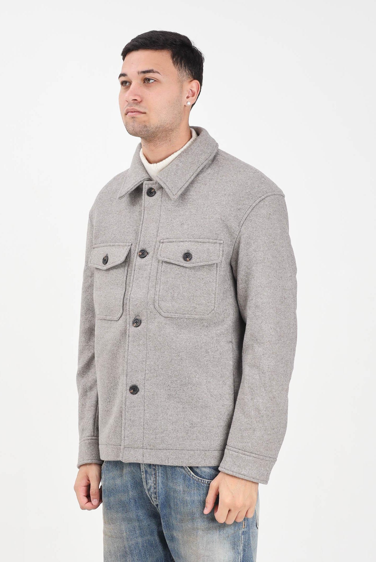 SELECTED HOMME Cappotto corto beige da uomo 16097636 DeepTaupe SELECTED HOMME