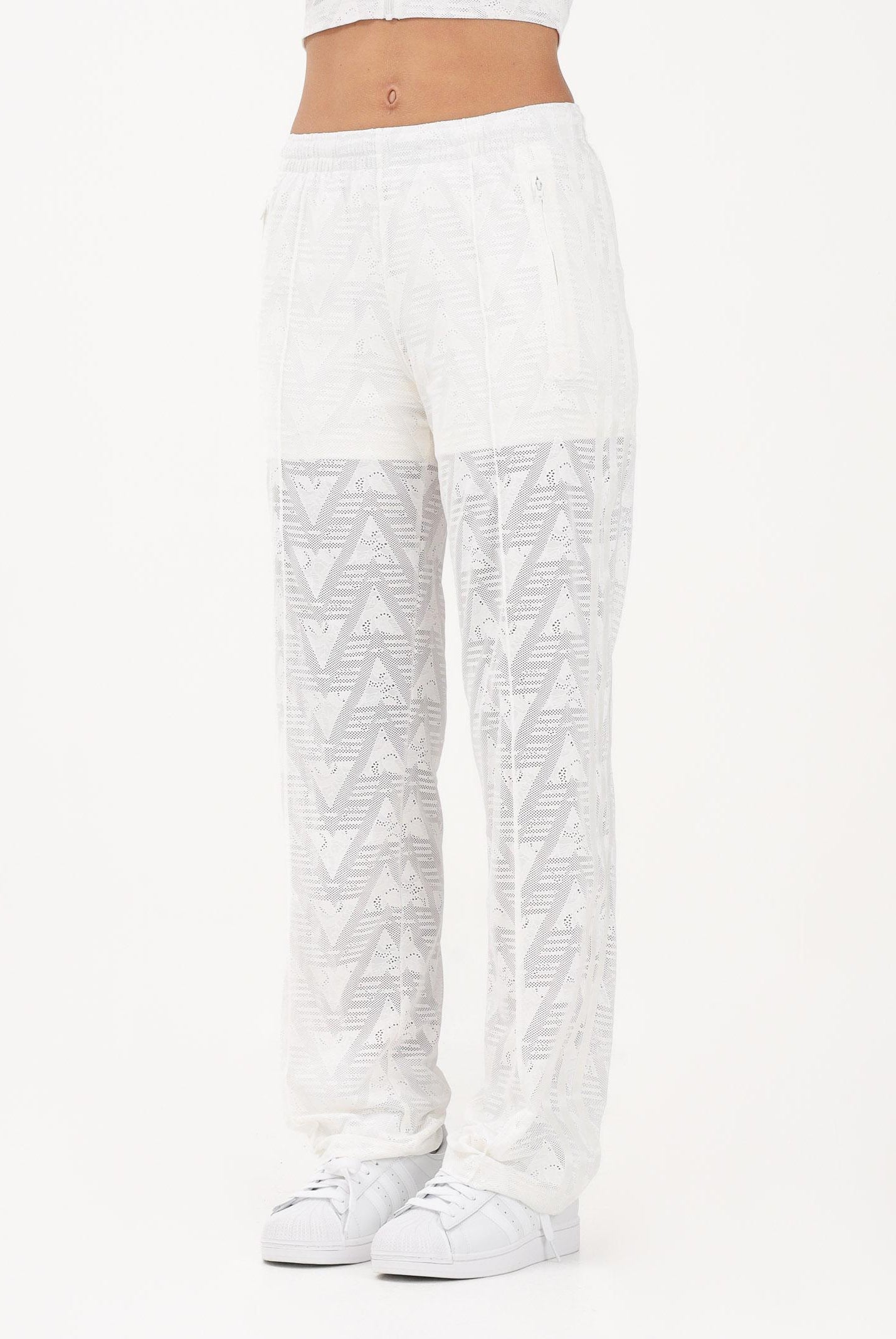 ADIDAS ORIGINALS Pantalone sportivo Firebird Classic in pizzo bianco da donna KE3455 . ADIDAS ORIGINALS