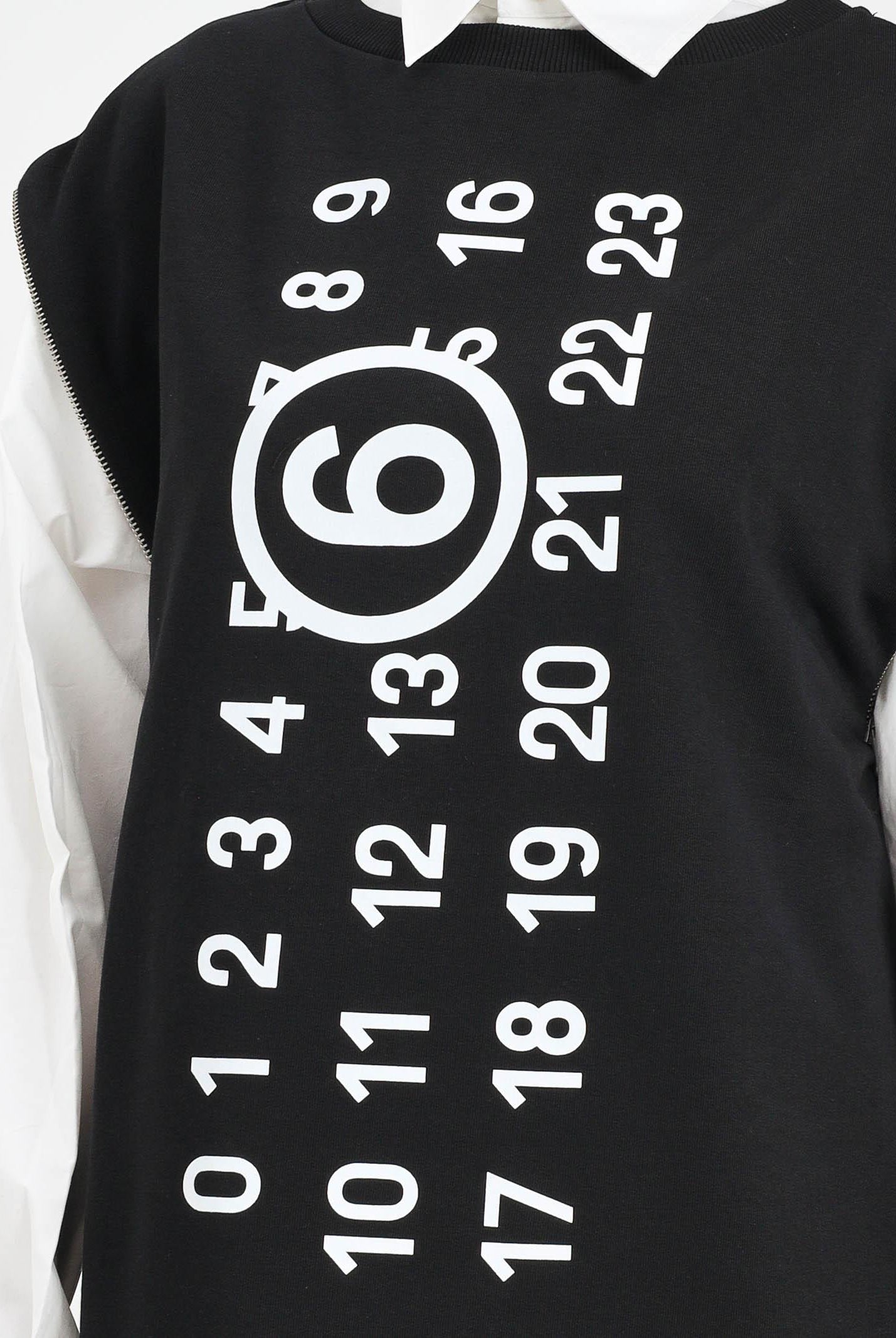 MAISON MARGIELA Abito corto nero per donna e ragazze con maxi logo M60850MM02X M6900 MAISON MARGIELA