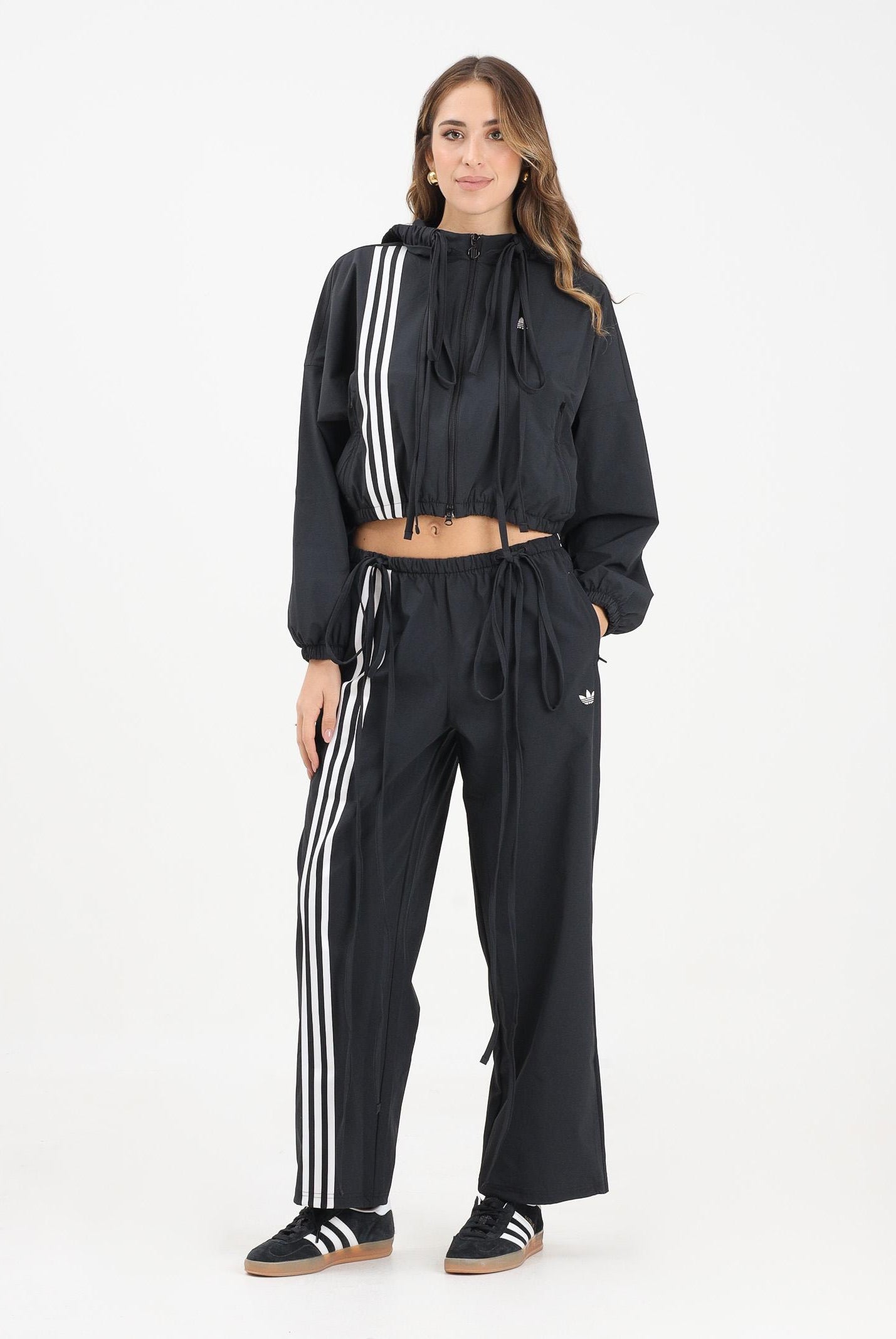 ADIDAS ORIGINALS Pantalone sportivo Ribbon Parachute nero da donna JV9727  ADIDAS ORIGINALS