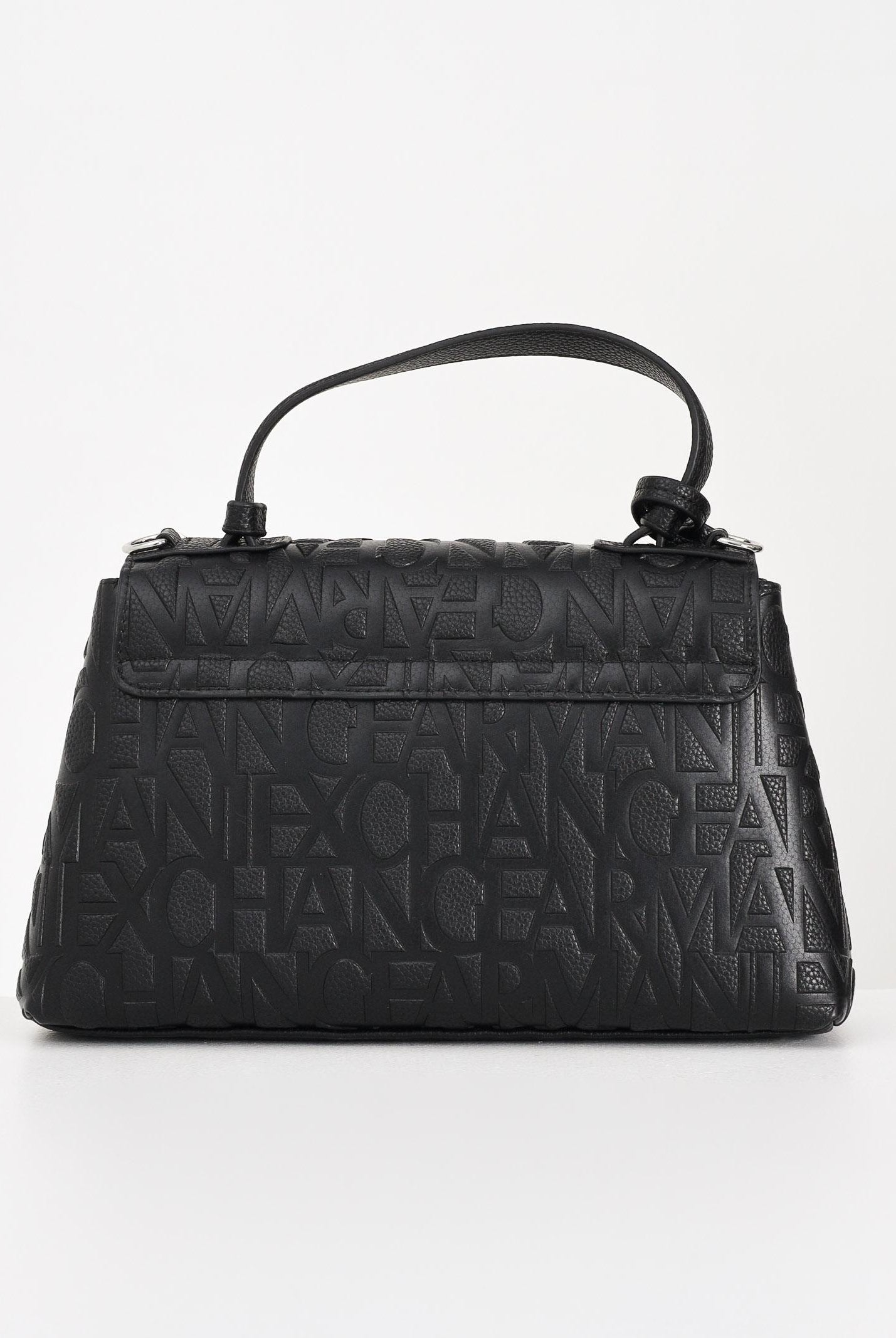 ARMANI EXCHANGE Borsa a mano nera da donna con logo all-over XW001223AF15774 UC001 ARMANI EXCHANGE