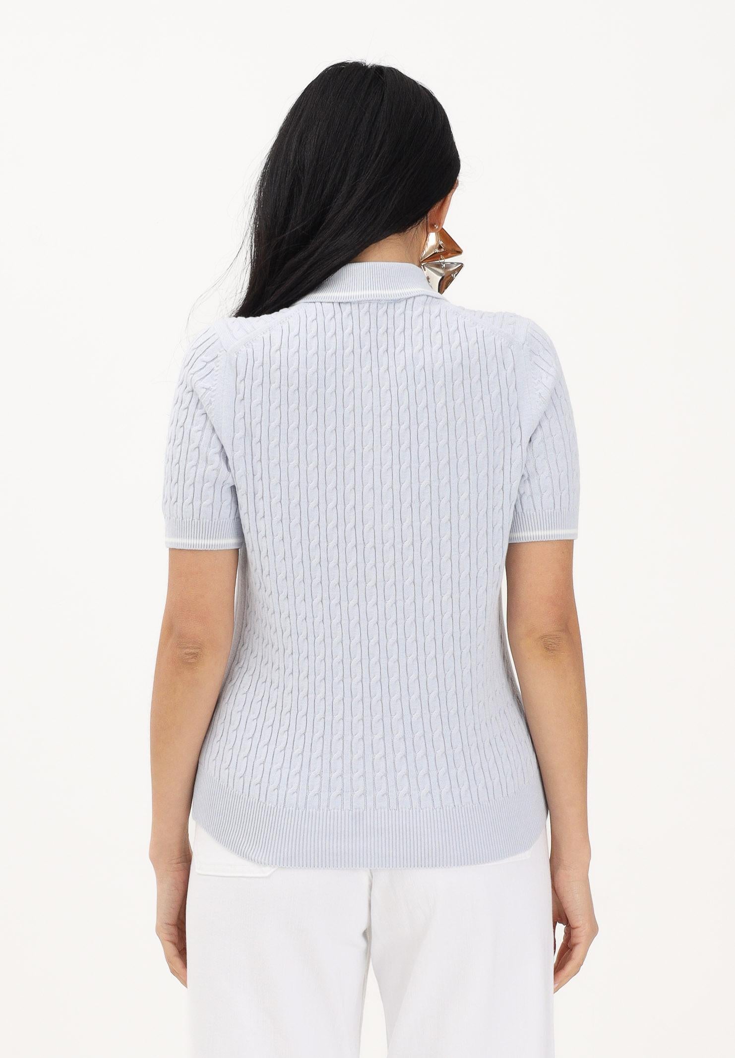 LACOSTE Polo a manica corta in maglia color polvere da donna AF0972 J2G LACOSTE