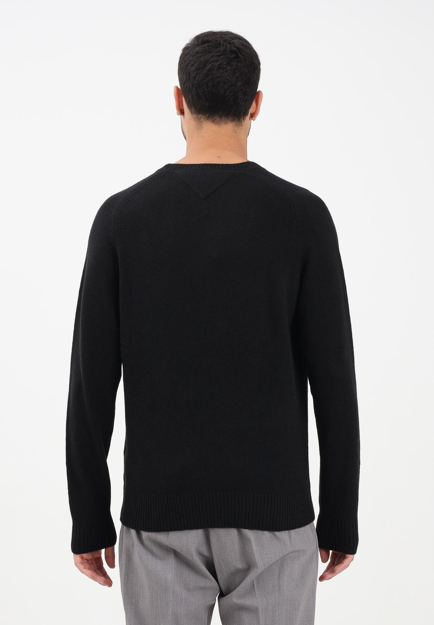 TOMMY HILFIGER Maglioncino girocollo nero da uomo MW0MW36535BDS . TOMMY HILFIGER