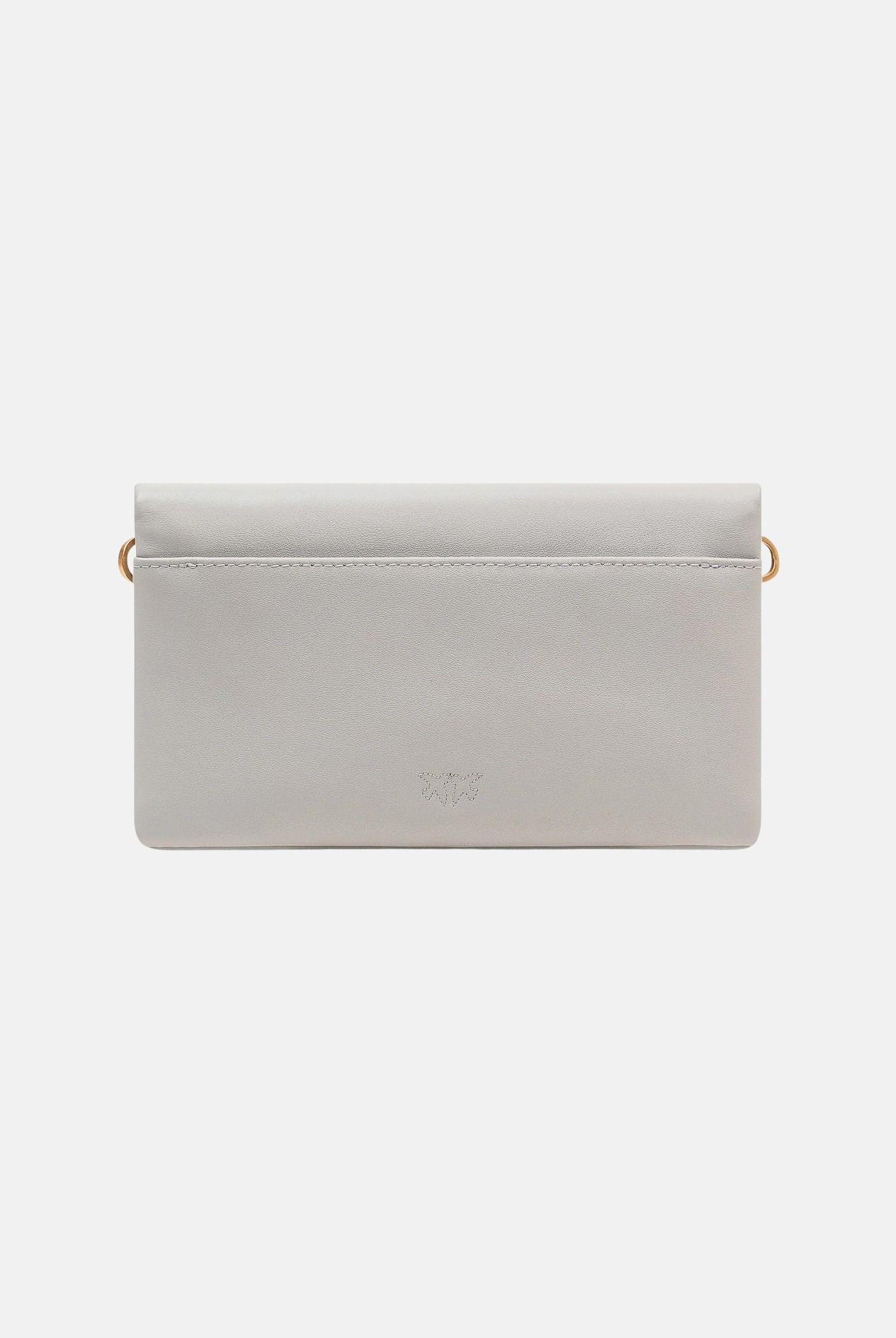 PINKO Pochette Love Bag Click Soft Horizontal Mini grigio perla da donna 106023A0QO K32Q PINKO
