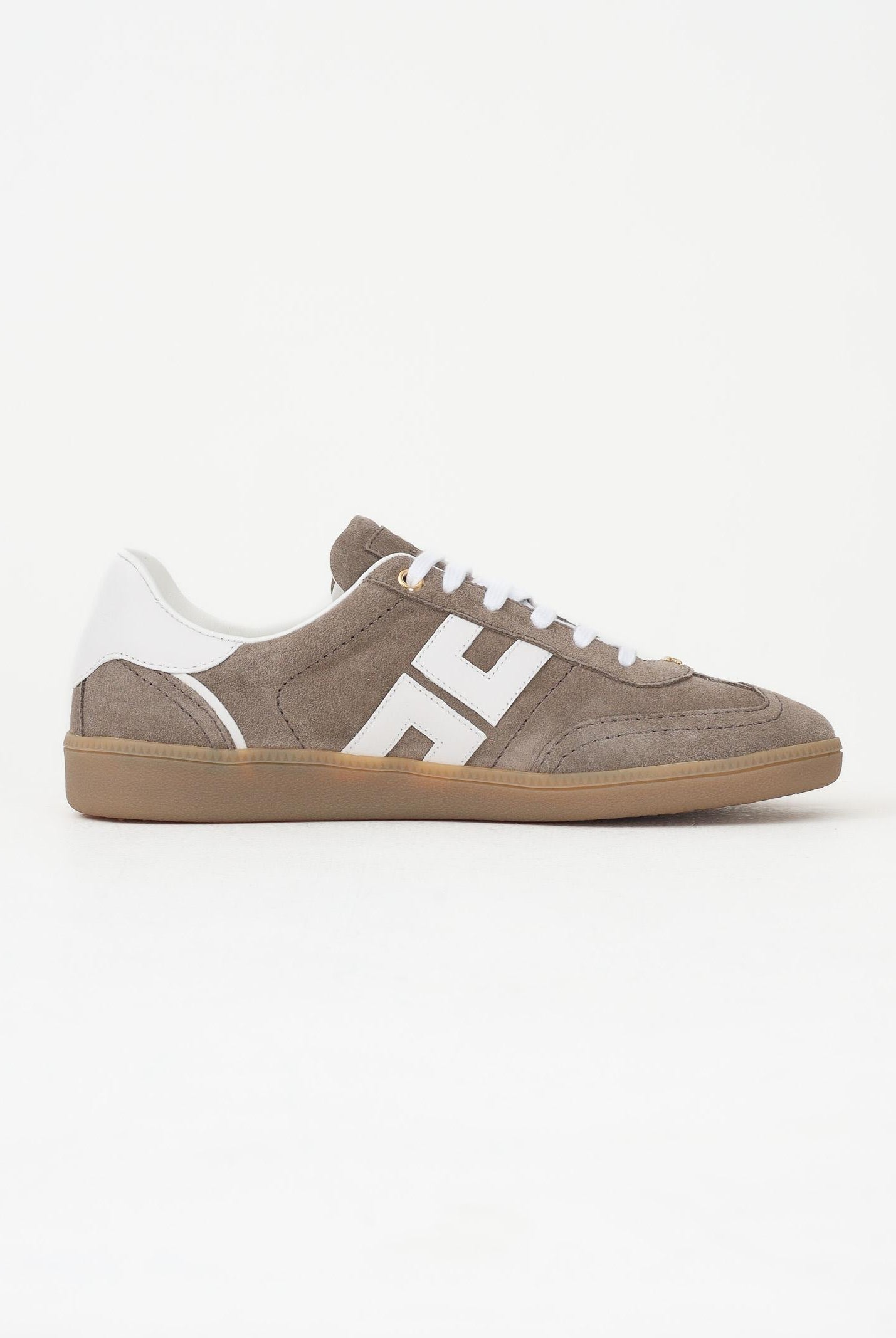 ELISABETTA FRANCHI Sneakers argilla e avorio da donna con logo SA61G61E2 FC5 ELISABETTA FRANCHI
